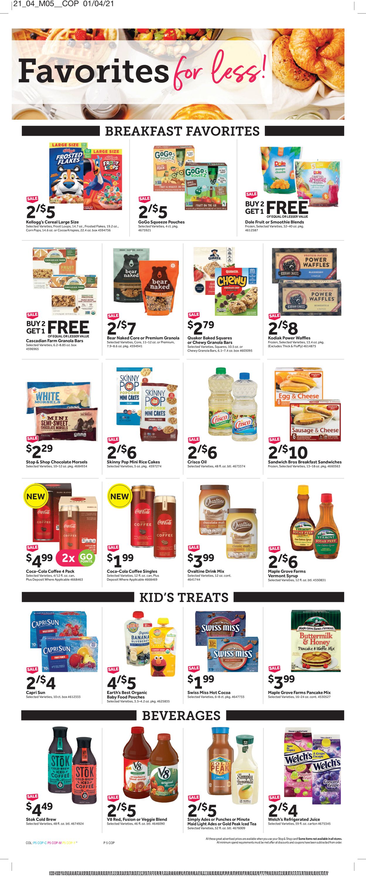 Catalogue Stop and Shop from 01/22/2021