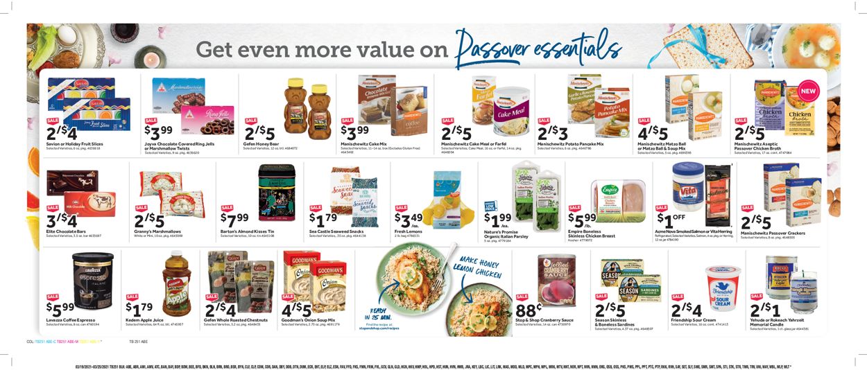 Catalogue Stop and Shop from 03/19/2021