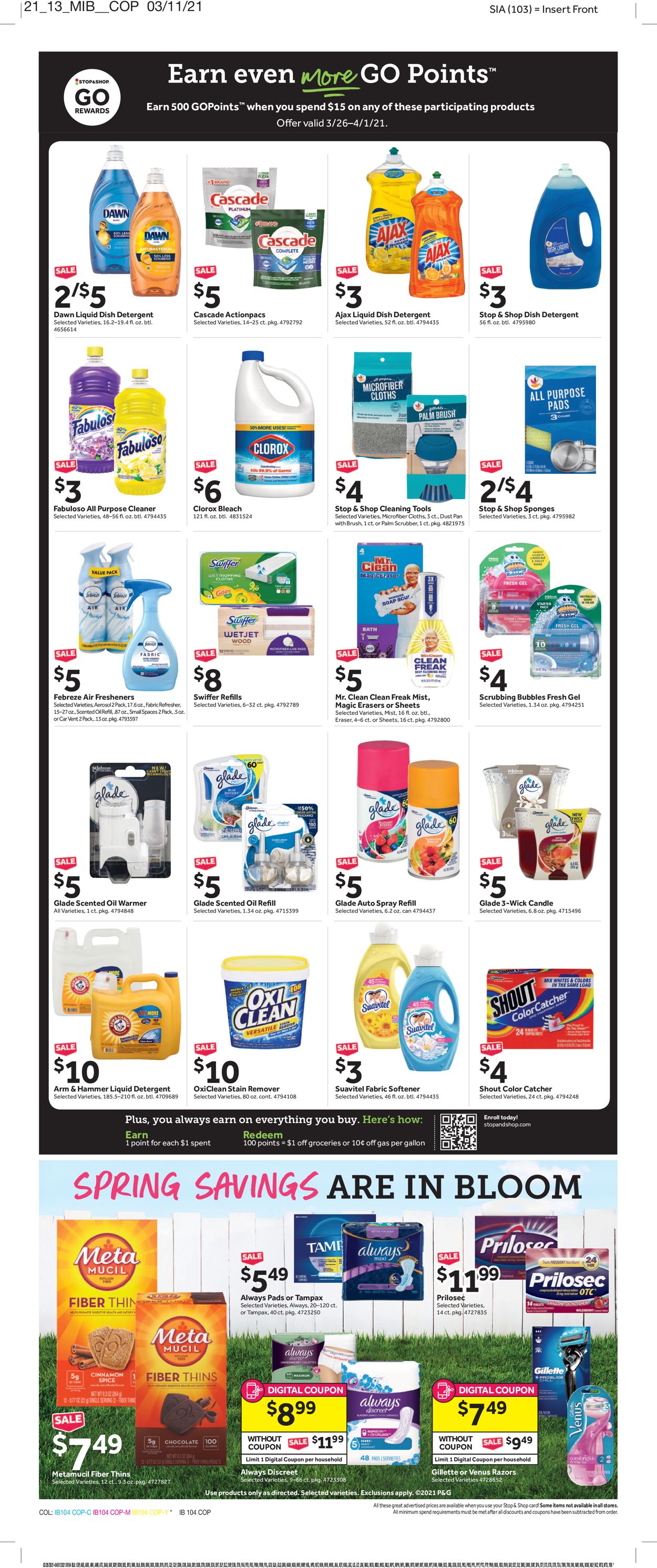 Catalogue Stop and Shop from 03/26/2021