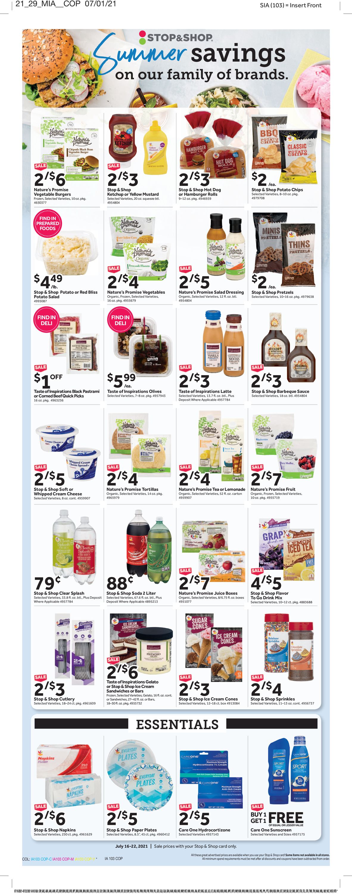 Catalogue Stop and Shop from 07/16/2021