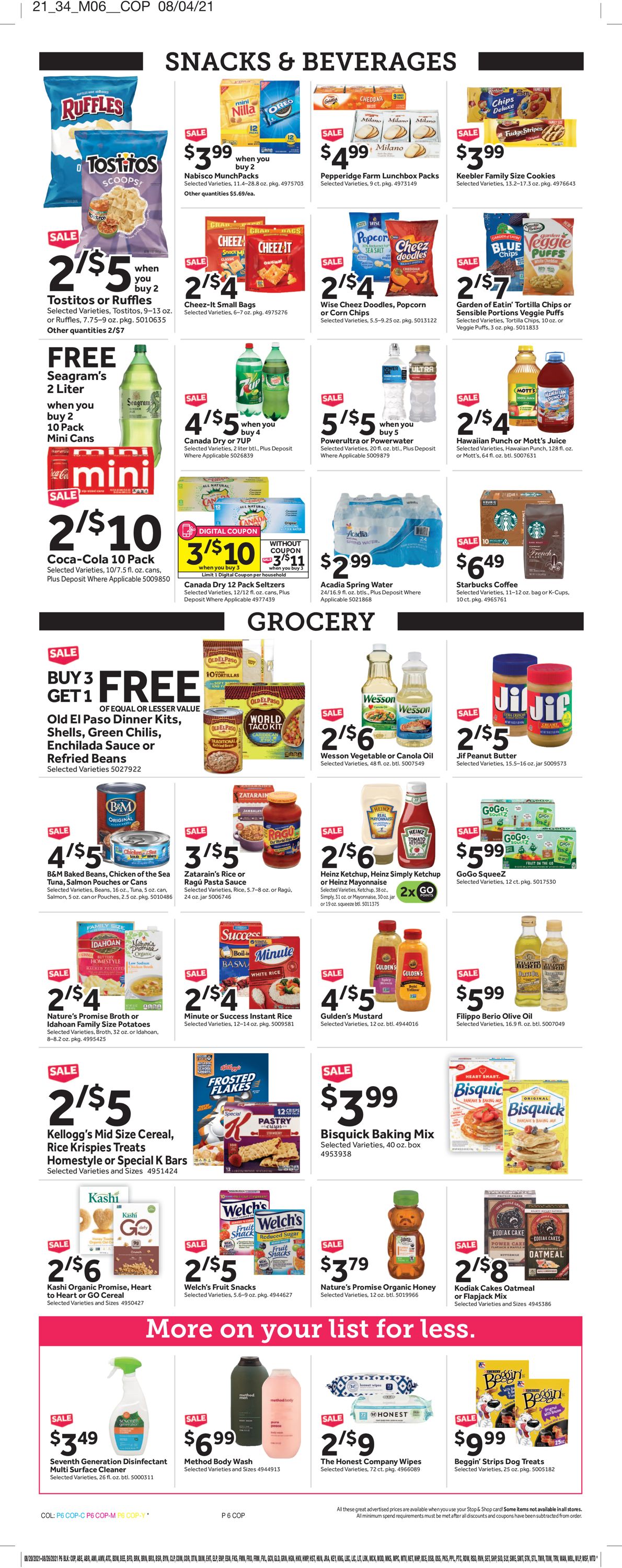 Catalogue Stop and Shop from 08/20/2021