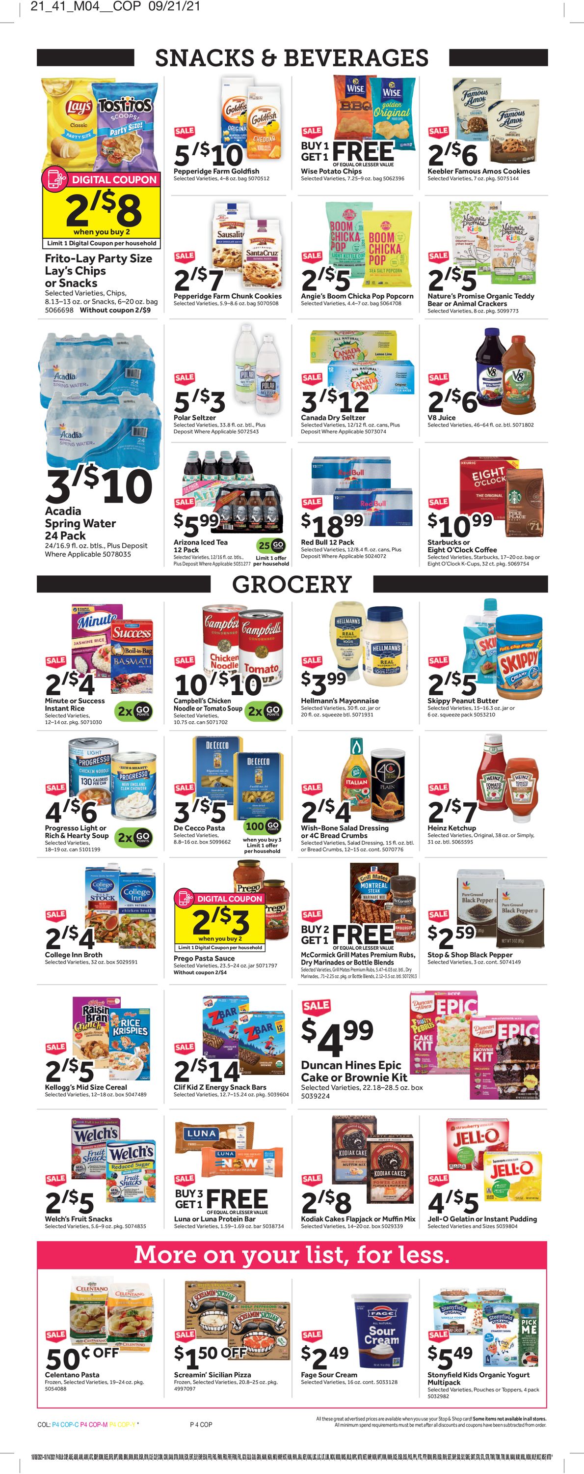 Catalogue Stop and Shop from 10/08/2021
