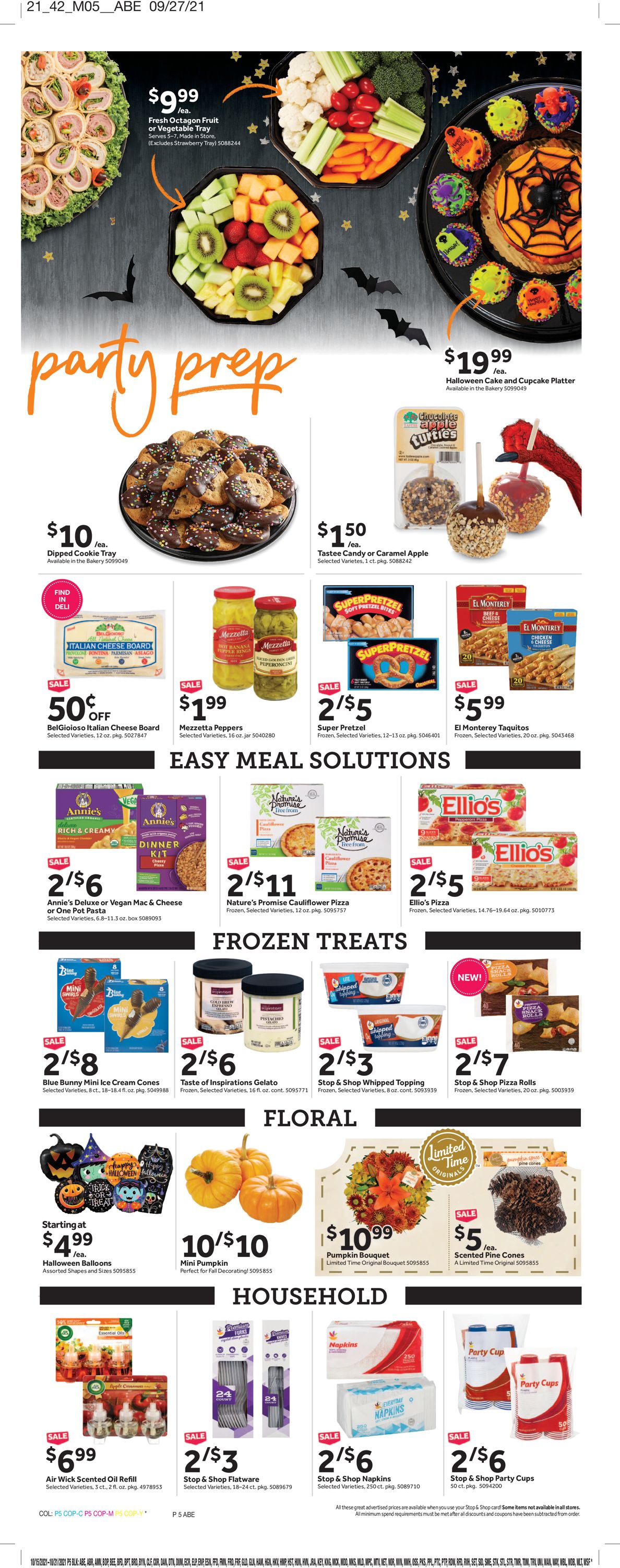 Catalogue Stop and Shop from 10/15/2021