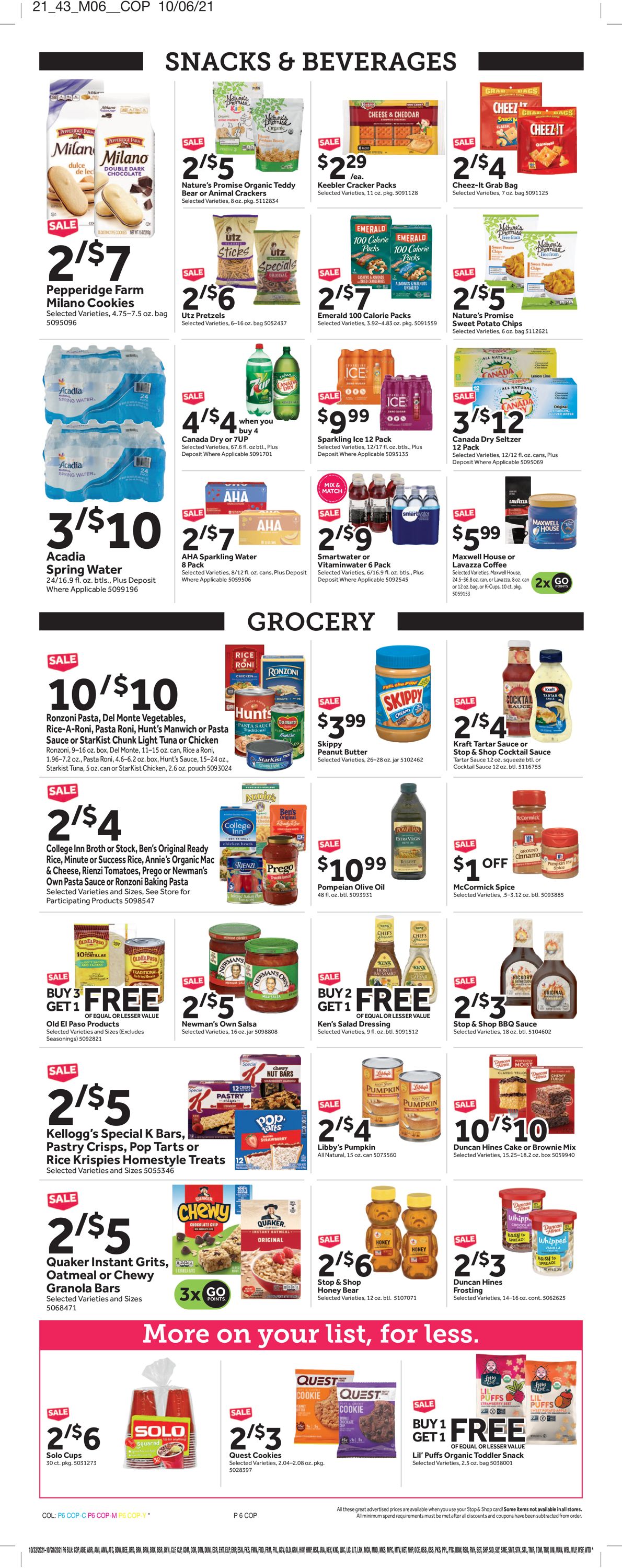 Catalogue Stop and Shop from 10/22/2021