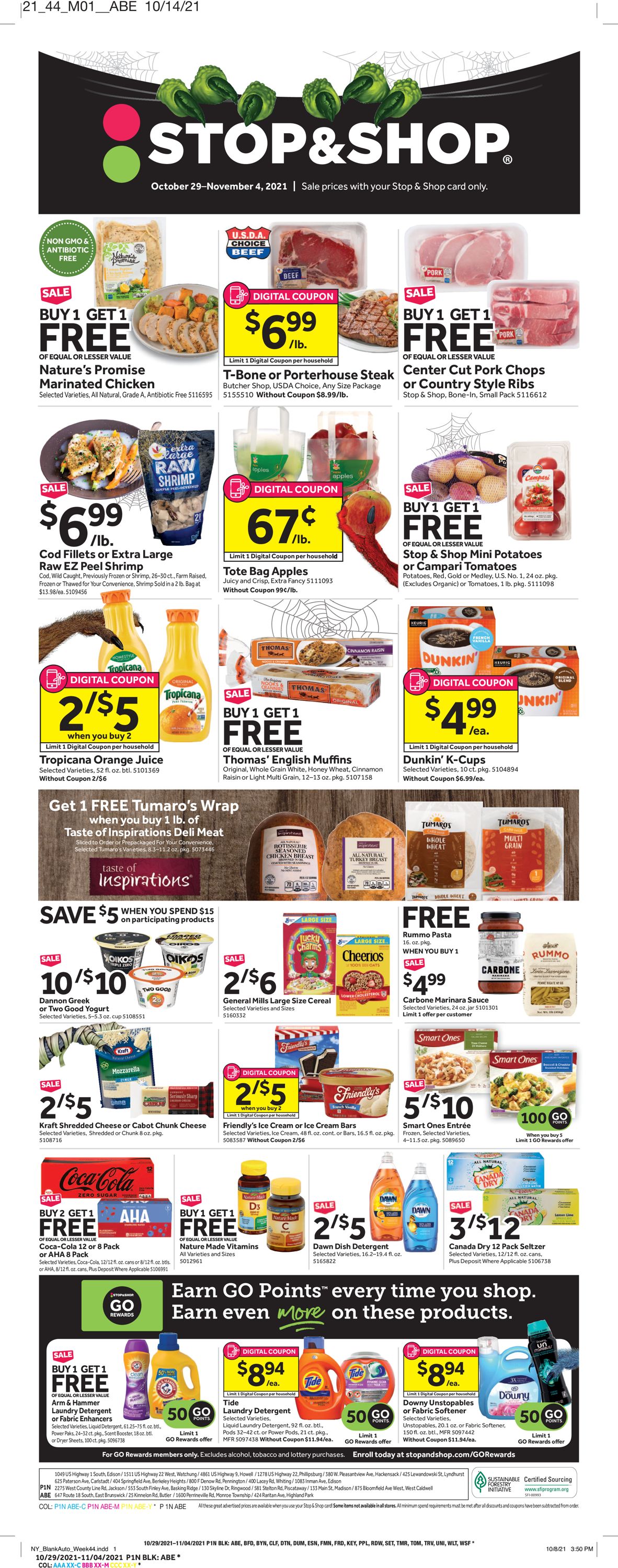 Catalogue Stop and Shop from 10/29/2021