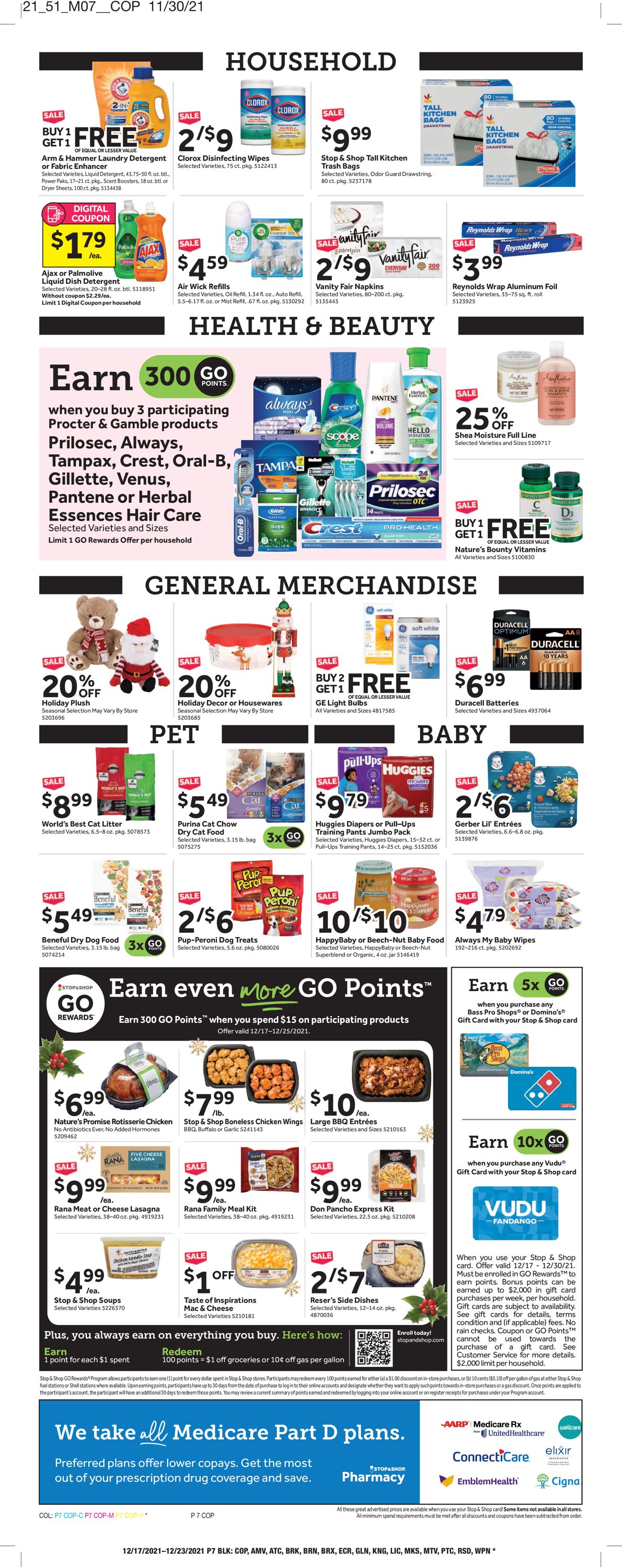 Catalogue Stop and Shop HOLIDAY 2021 from 12/17/2021