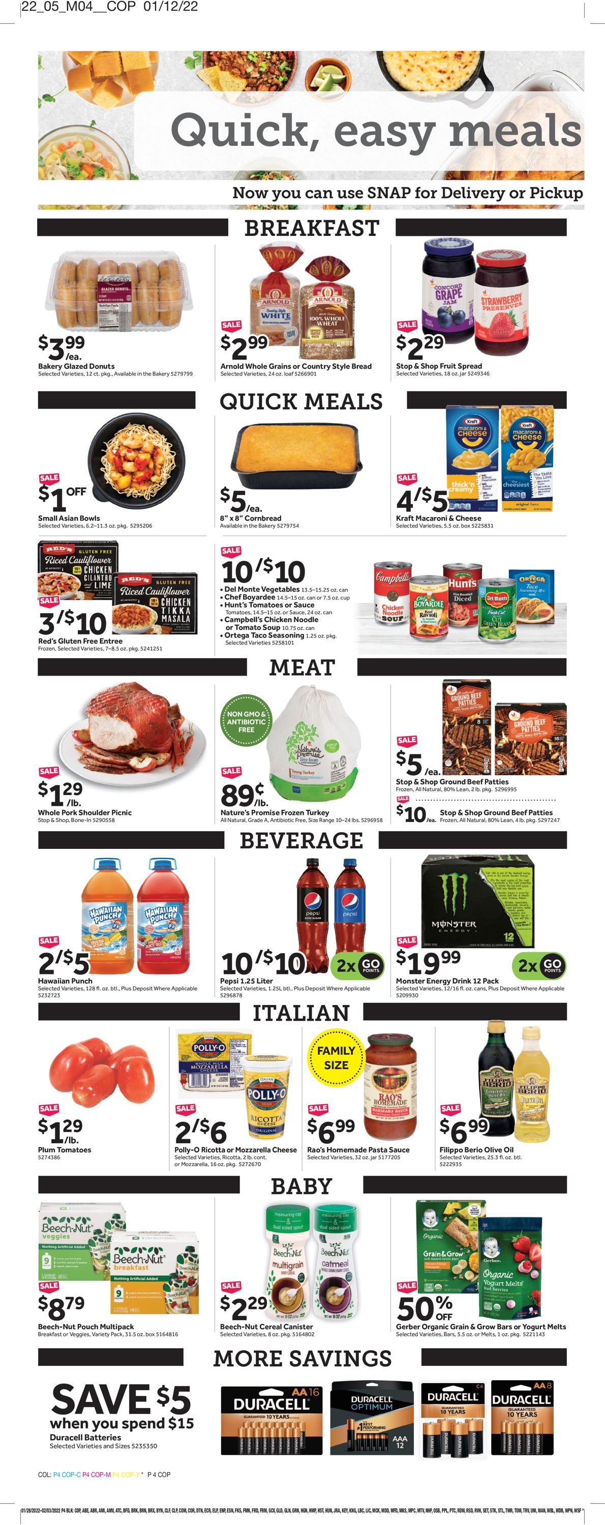 Catalogue Stop and Shop from 01/28/2022