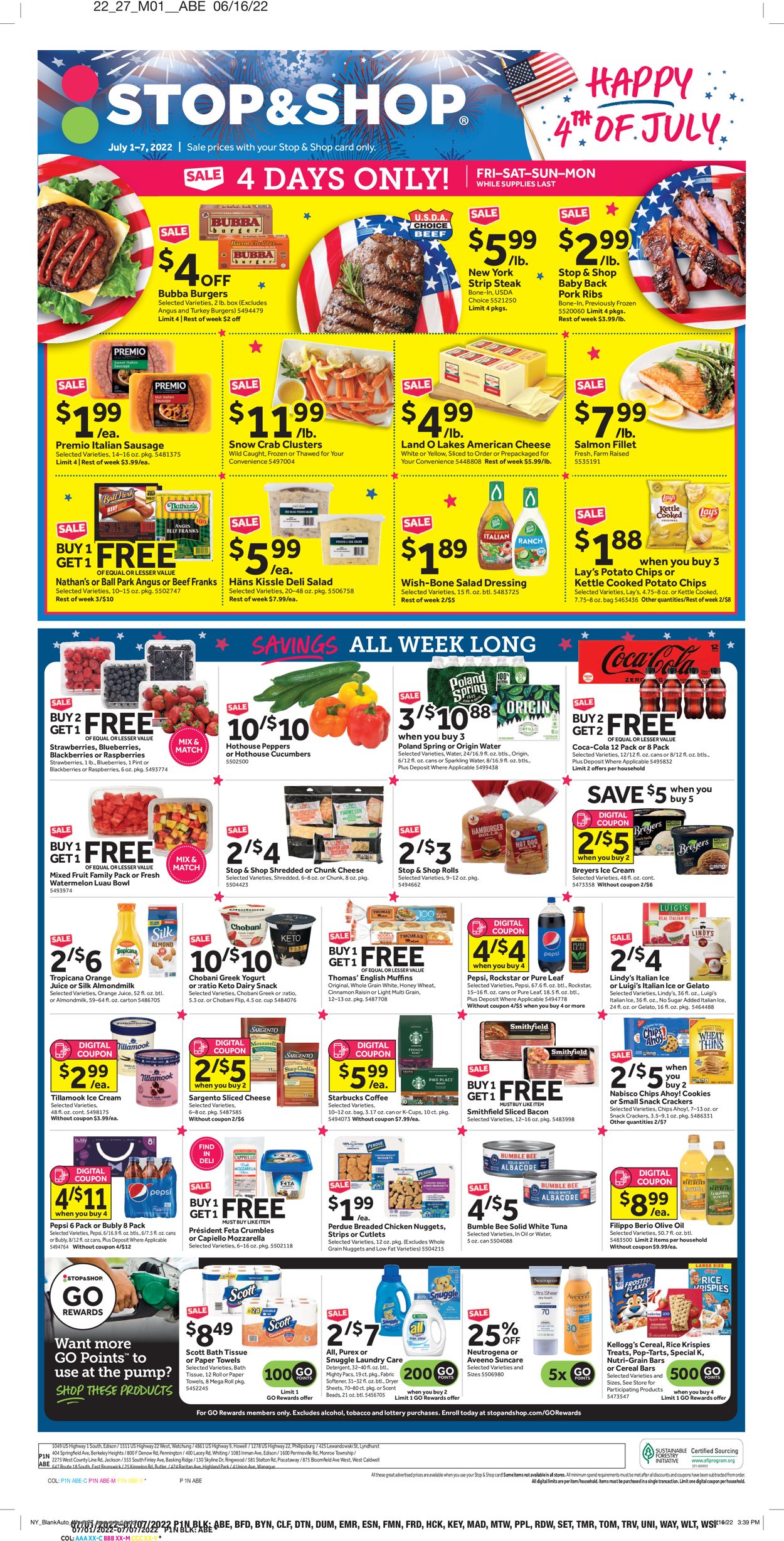 Catalogue Stop and Shop - 4th of July Sale from 07/01/2022