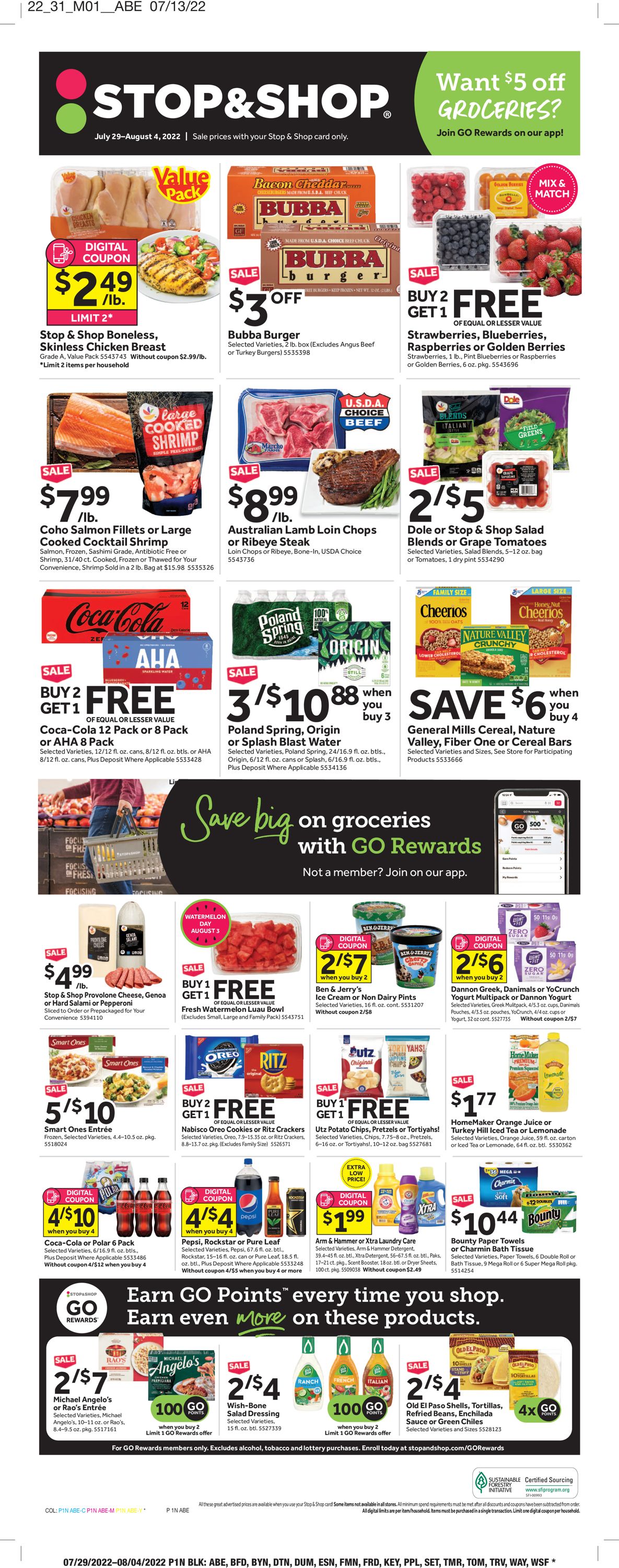 Catalogue Stop and Shop from 07/29/2022