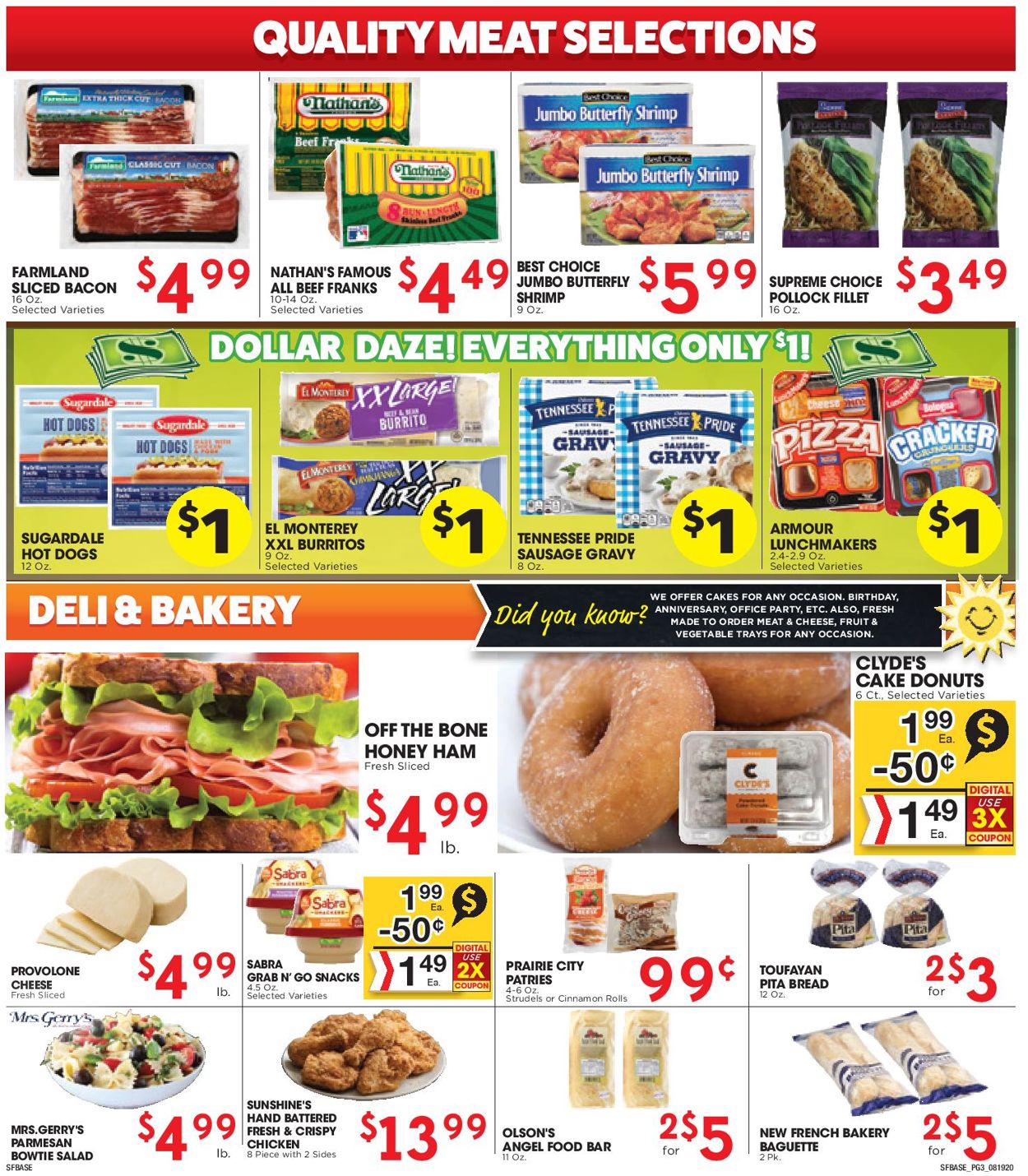 Catalogue Sunshine Foods from 08/19/2020