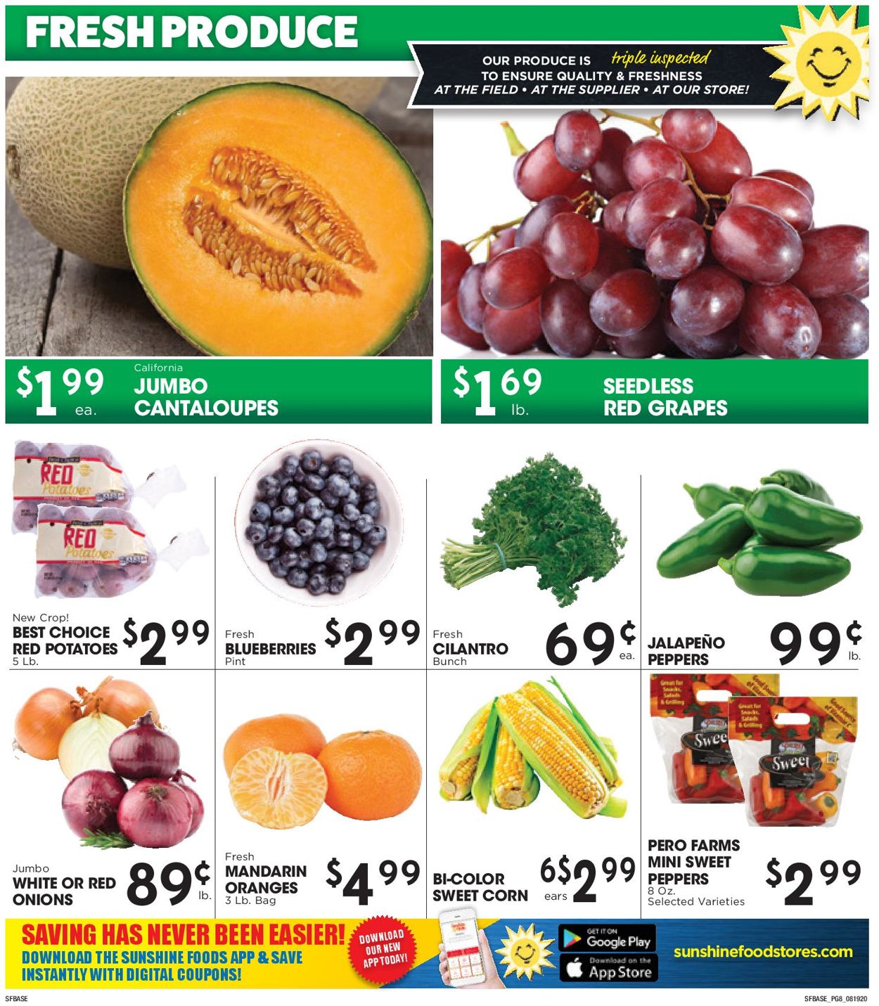 Catalogue Sunshine Foods from 08/19/2020