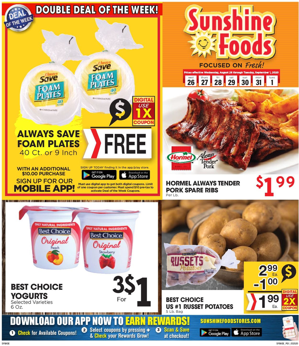 Catalogue Sunshine Foods from 08/26/2020