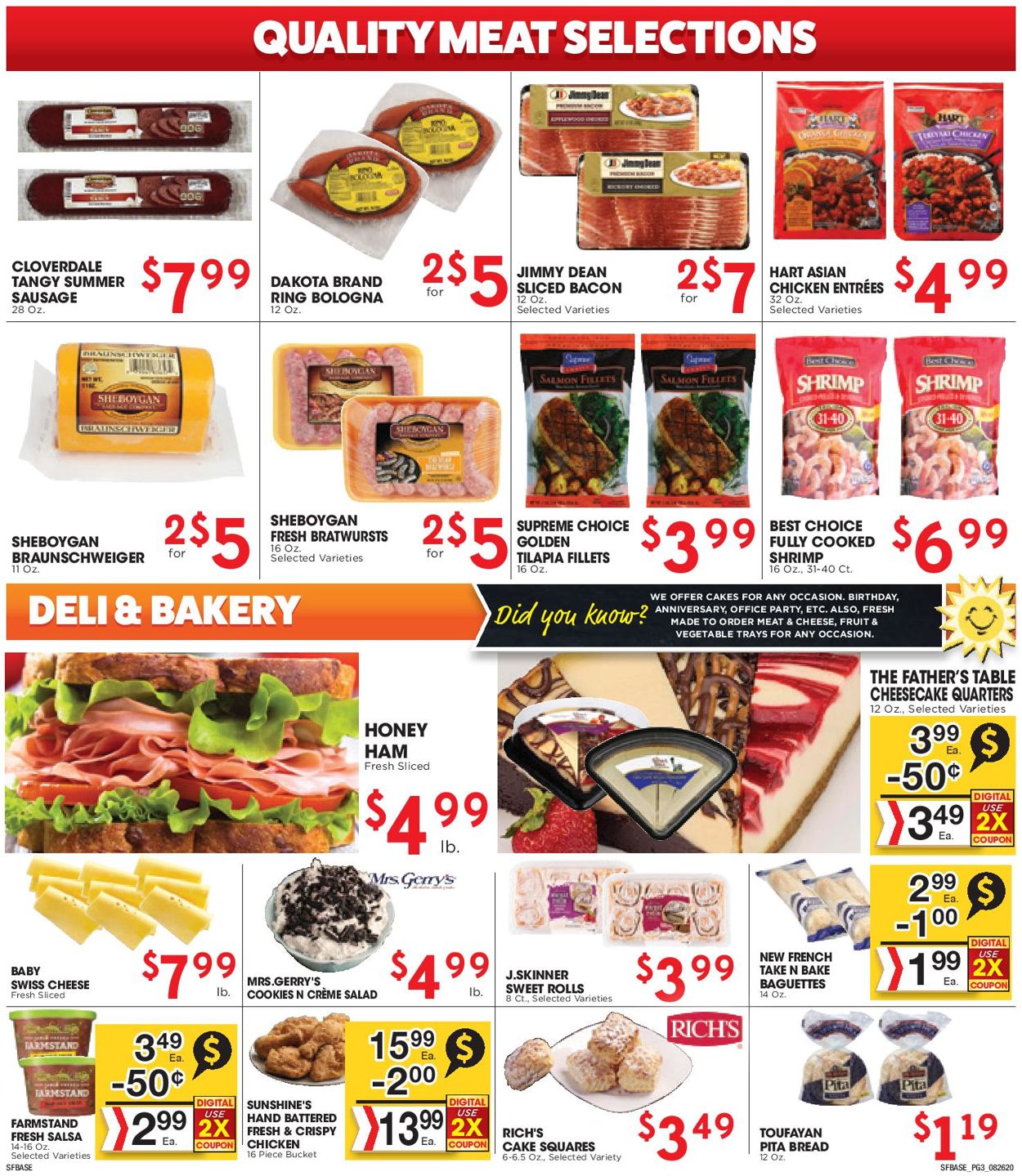 Catalogue Sunshine Foods from 08/26/2020