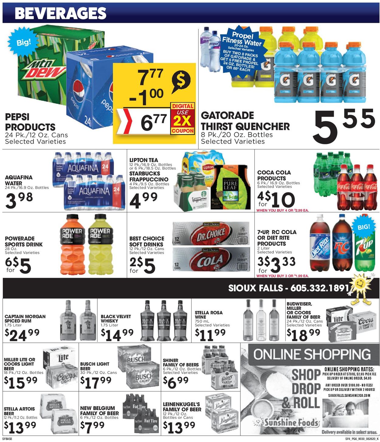 Catalogue Sunshine Foods from 08/26/2020