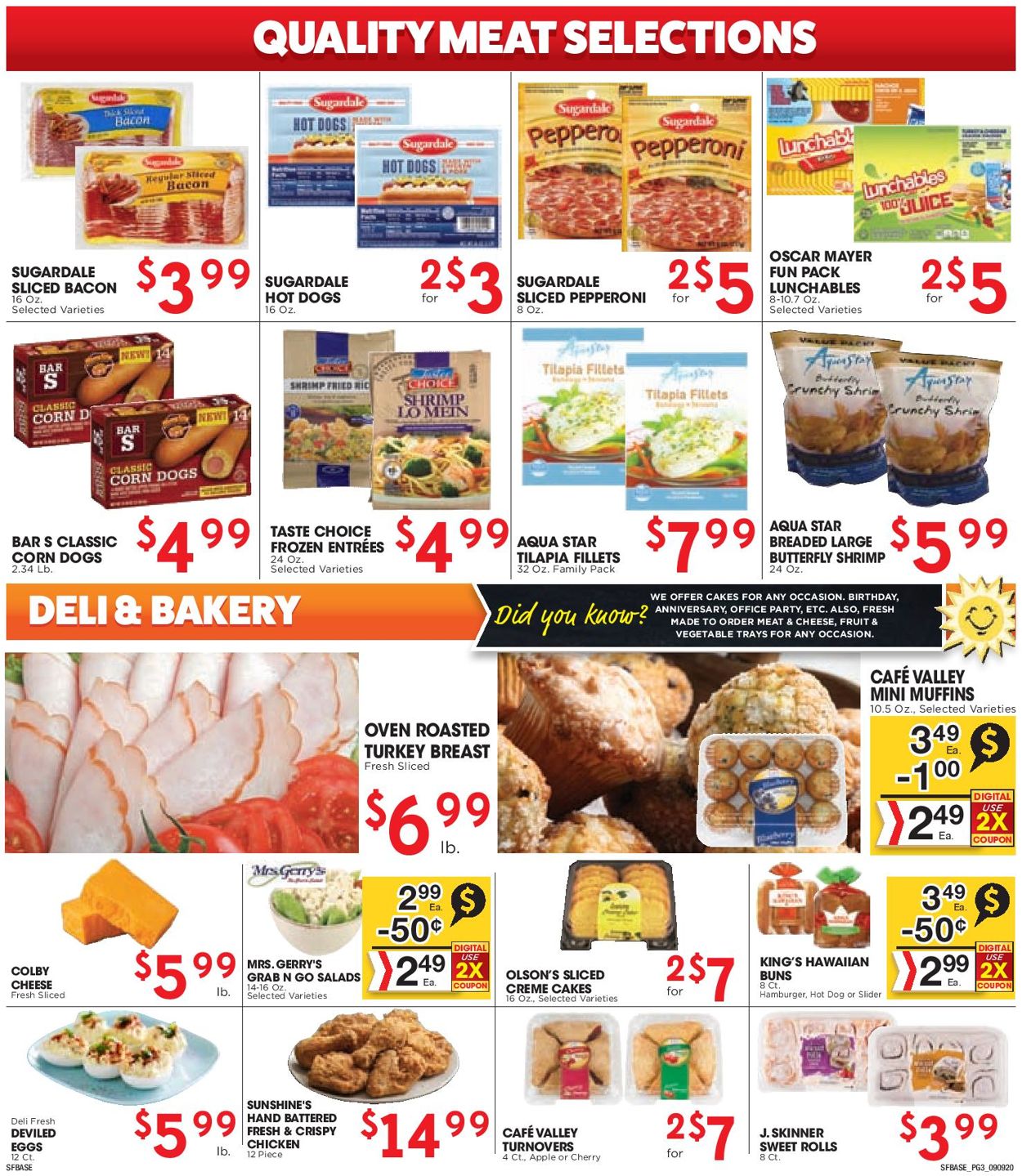 Catalogue Sunshine Foods from 09/09/2020