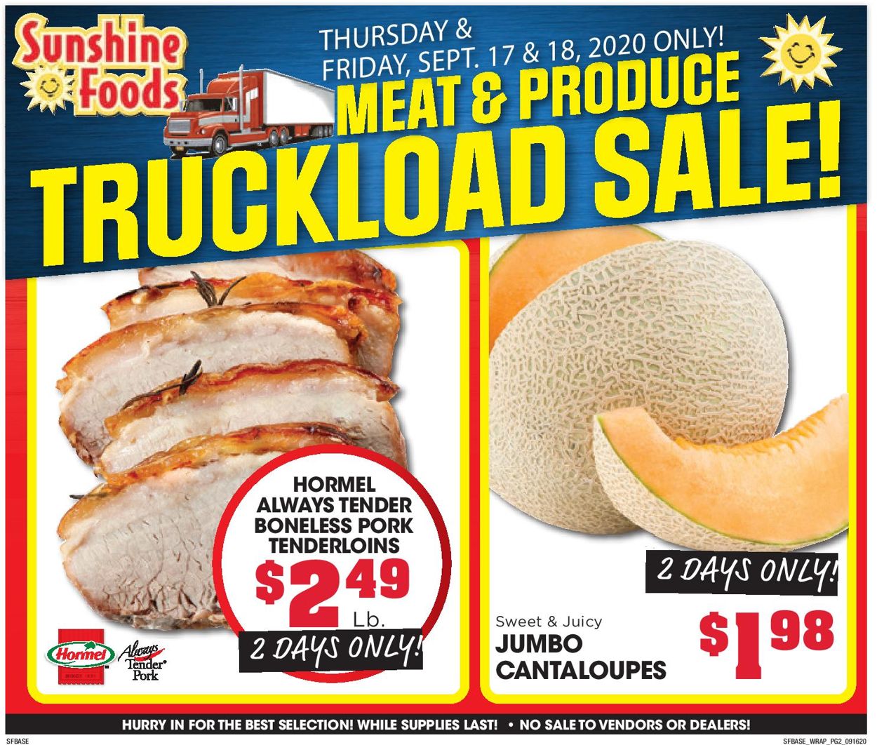 Catalogue Sunshine Foods from 09/16/2020