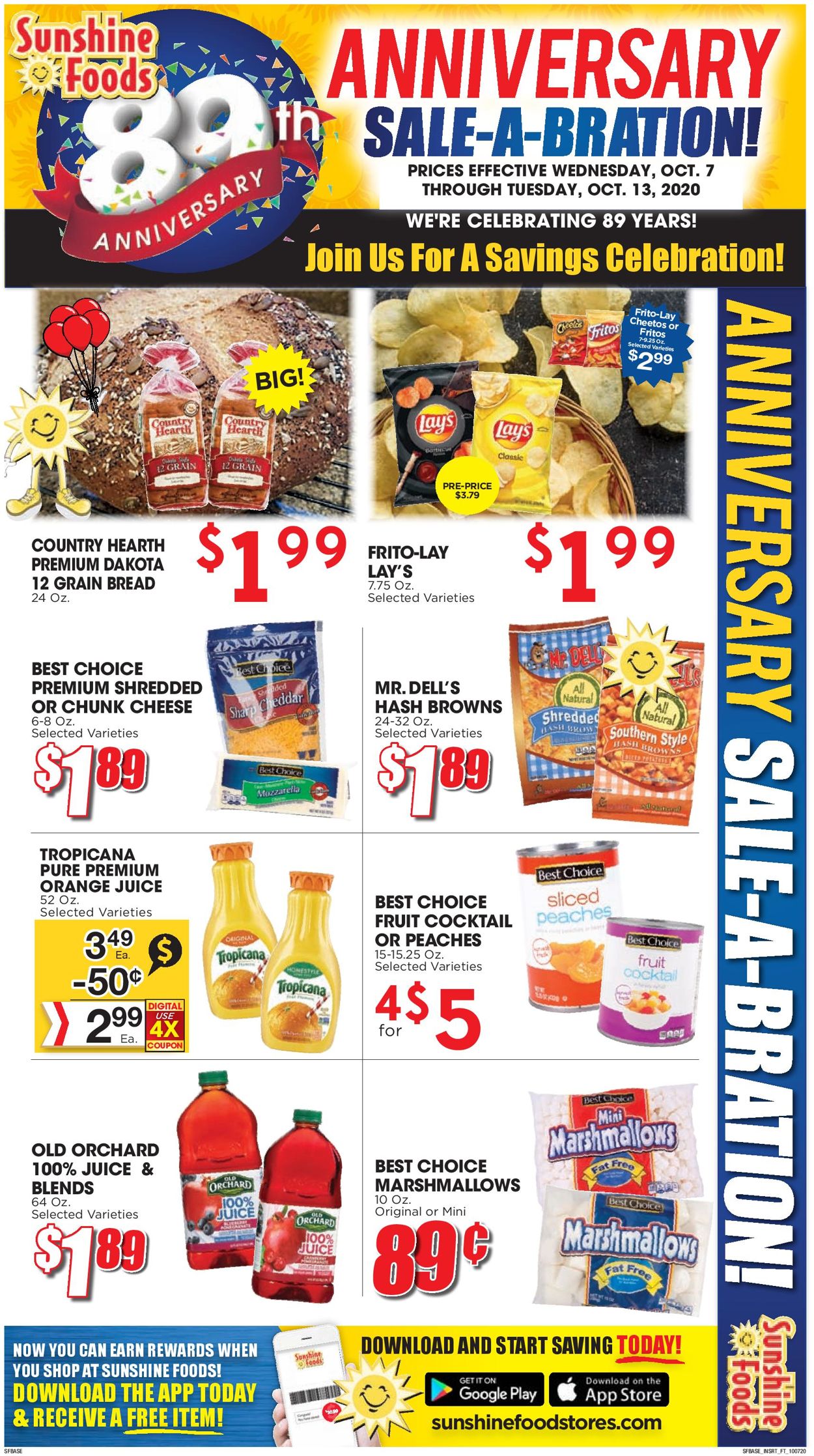 Catalogue Sunshine Foods from 10/07/2020