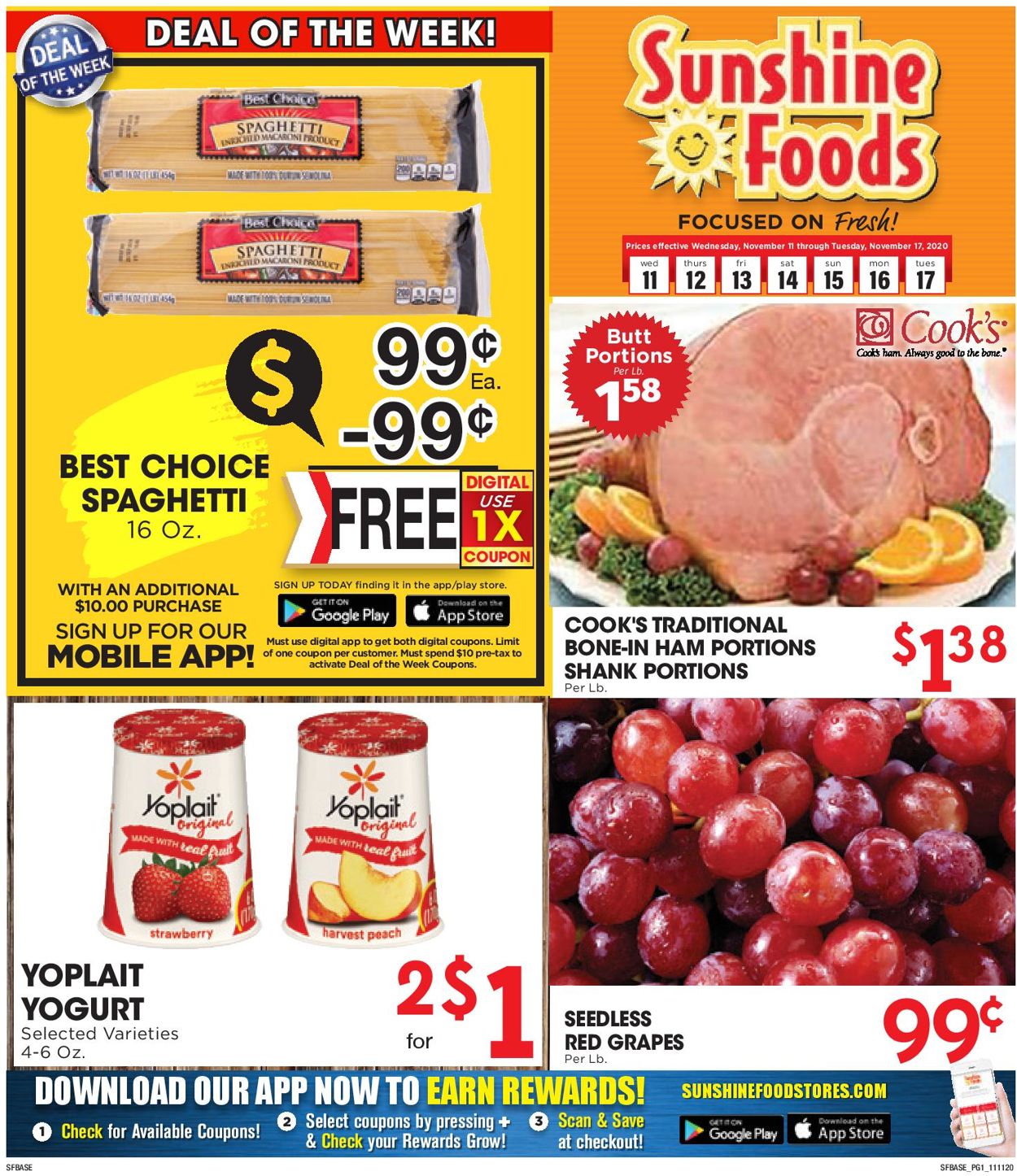 Catalogue Sunshine Foods from 11/11/2020
