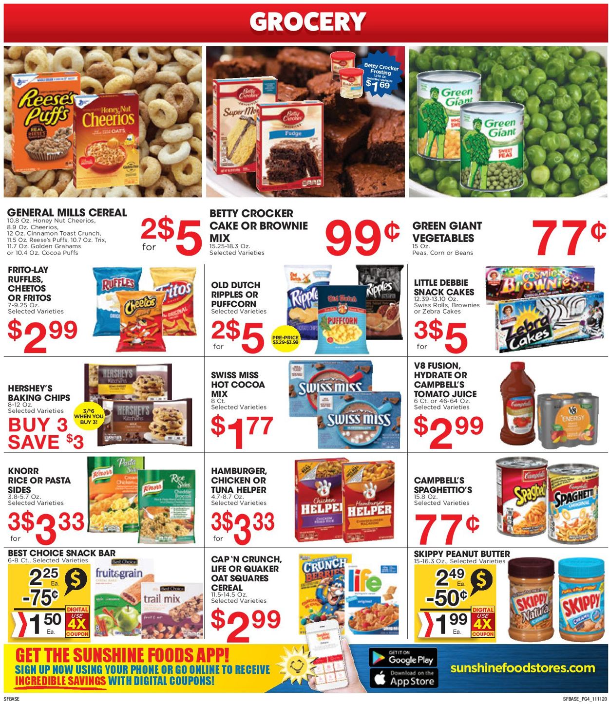 Catalogue Sunshine Foods from 11/11/2020
