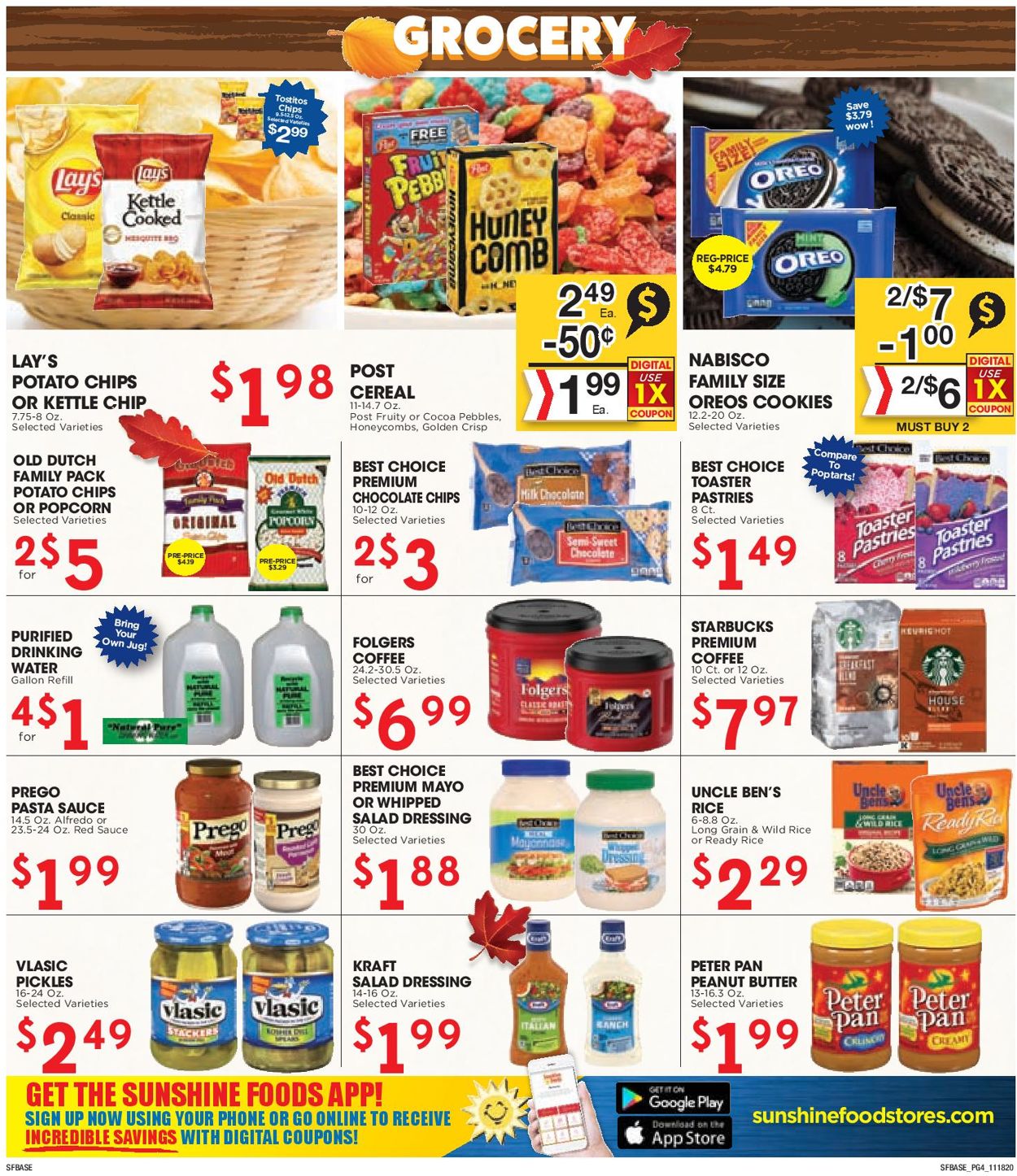 Catalogue Sunshine Foods Thanksgiving ad 2020 from 11/18/2020