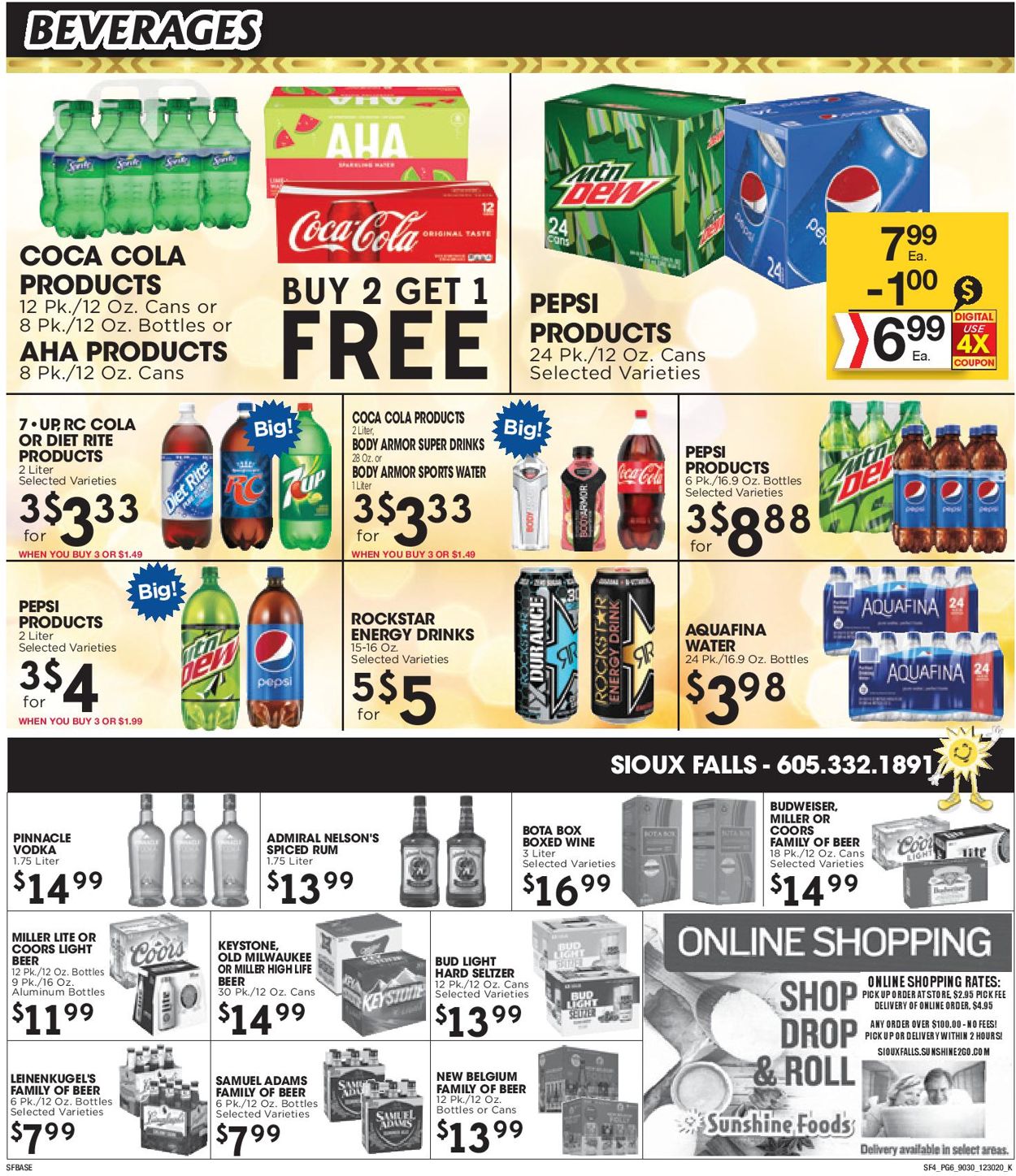 Catalogue Sunshine Foods from 12/30/2020