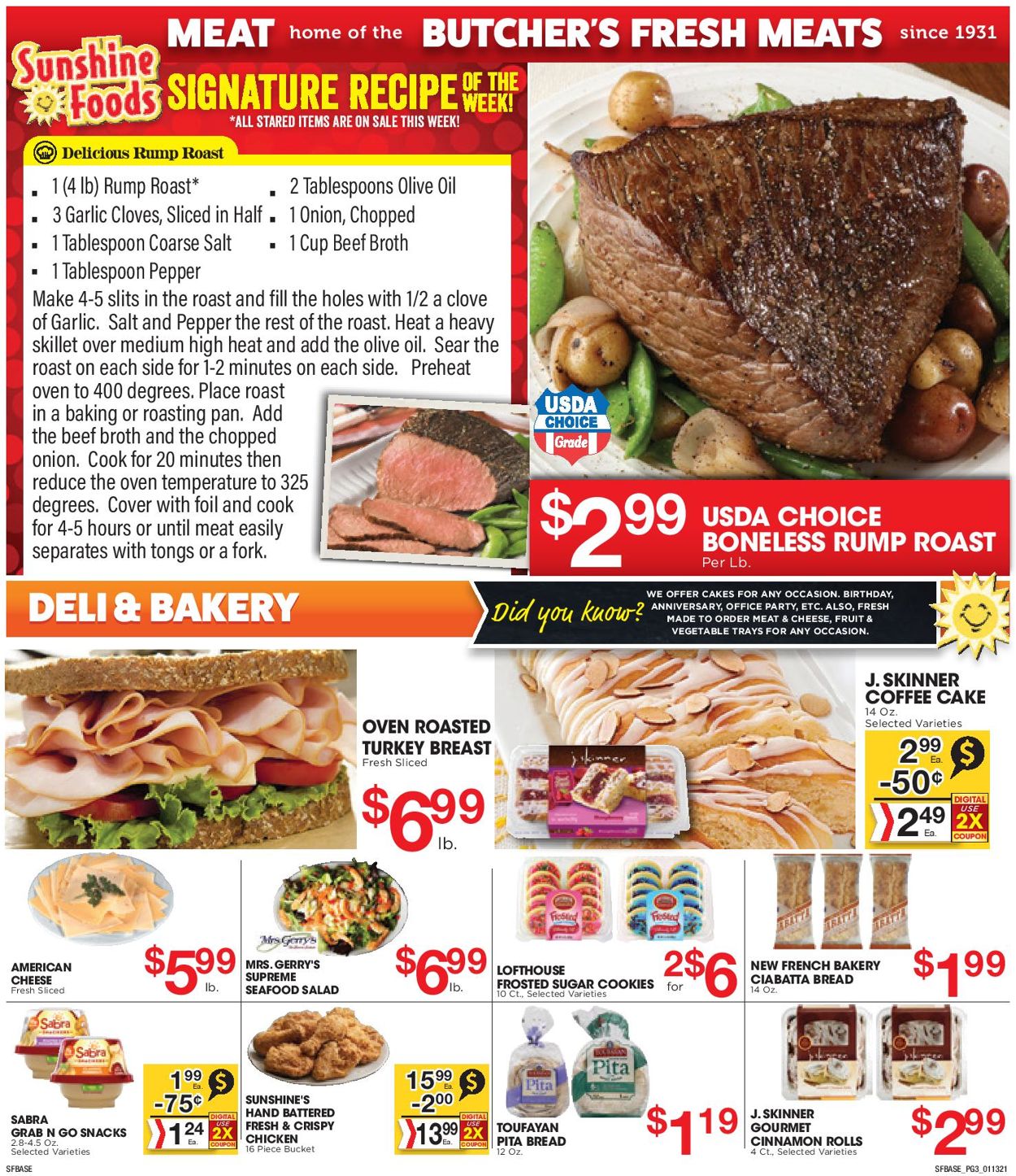 Catalogue Sunshine Foods from 01/13/2021