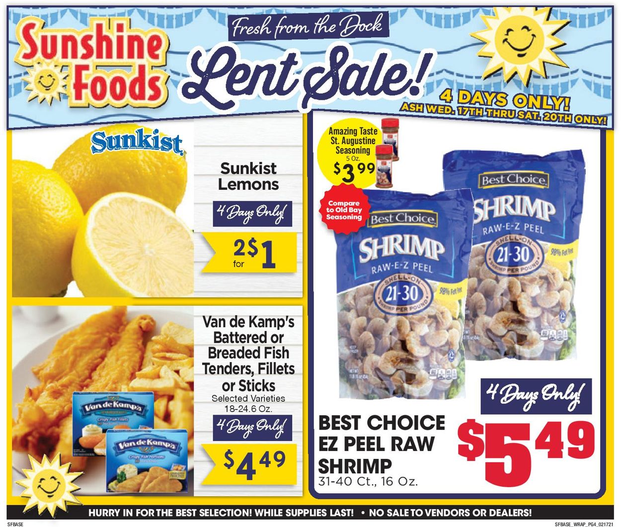 Catalogue Sunshine Foods from 02/17/2021