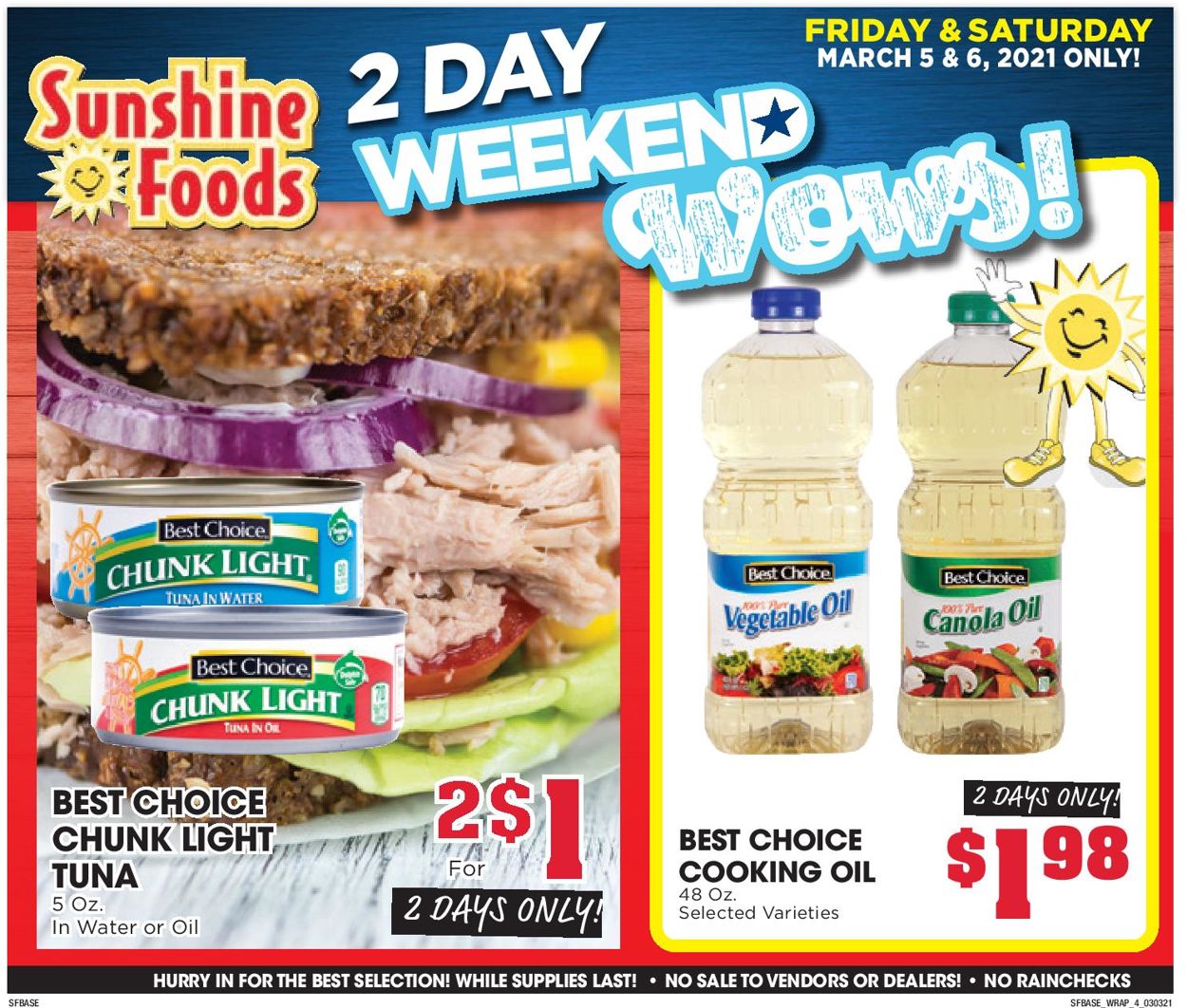 Catalogue Sunshine Foods from 03/03/2021