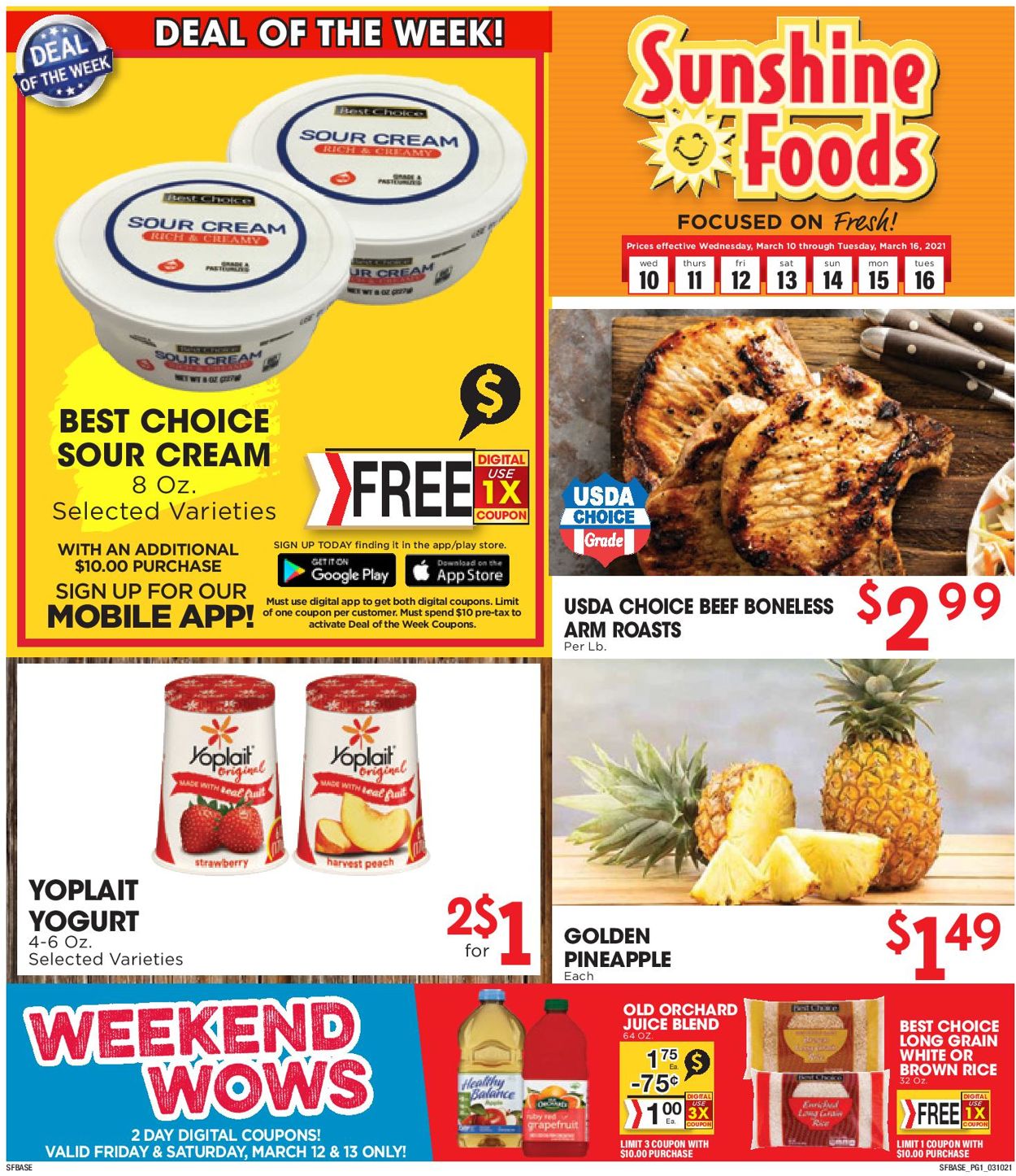 Catalogue Sunshine Foods from 03/10/2021