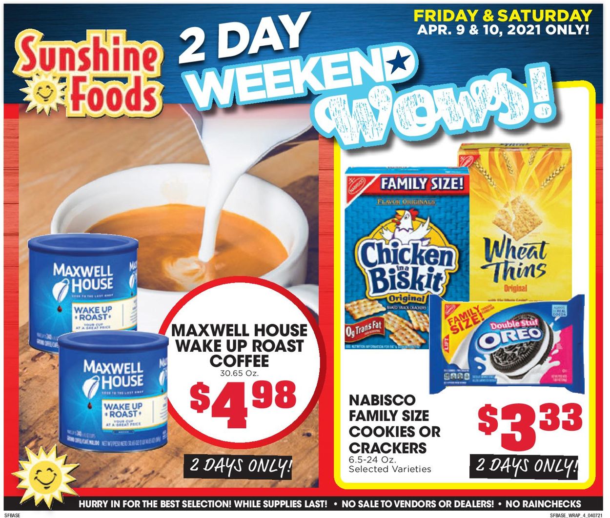 Catalogue Sunshine Foods from 04/07/2021