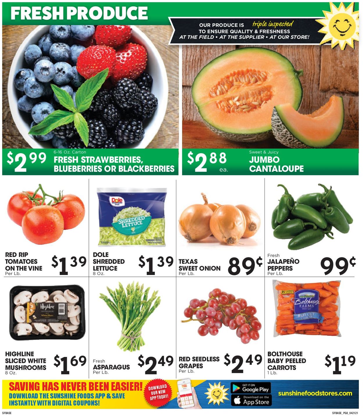 Catalogue Sunshine Foods from 04/21/2021
