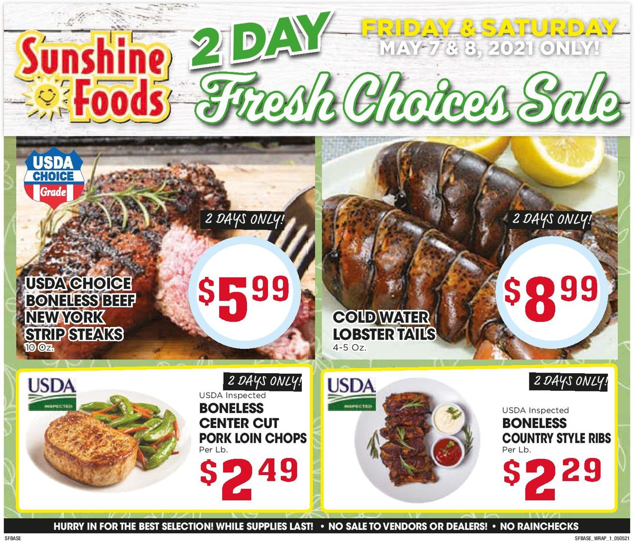 Catalogue Sunshine Foods from 05/05/2021