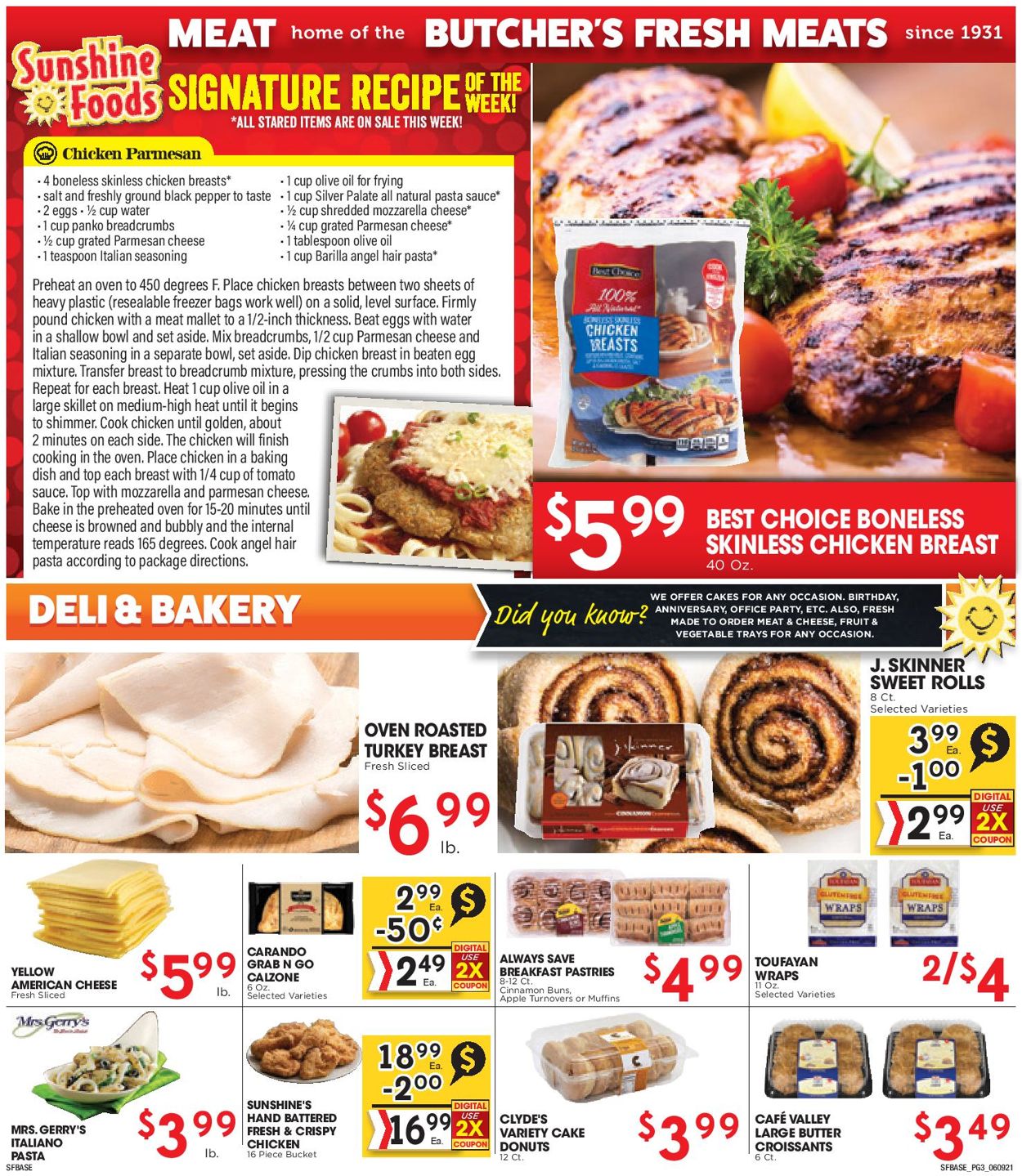 Catalogue Sunshine Foods from 06/09/2021