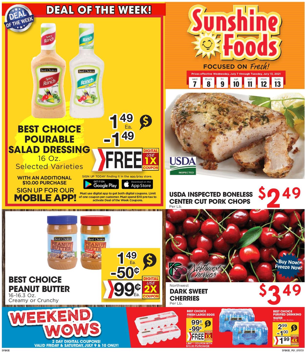 Catalogue Sunshine Foods from 07/07/2021