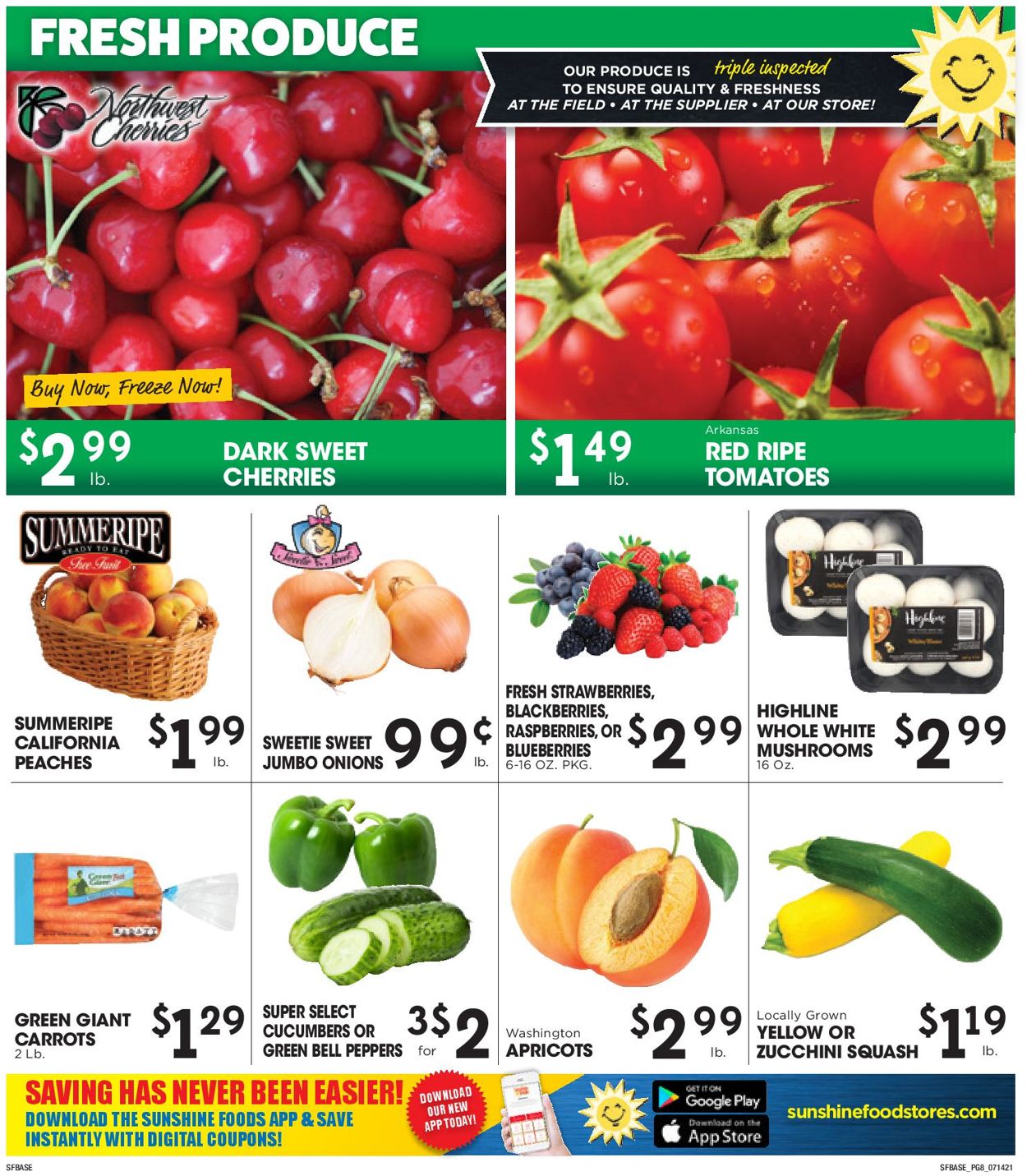 Catalogue Sunshine Foods from 07/14/2021