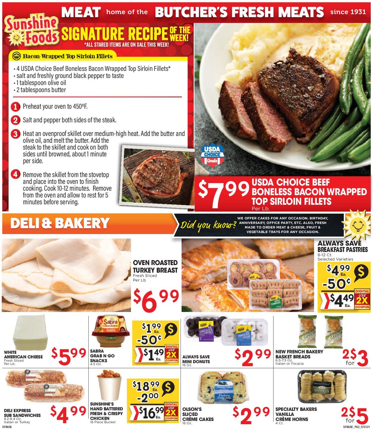 Catalogue Sunshine Foods from 07/21/2021