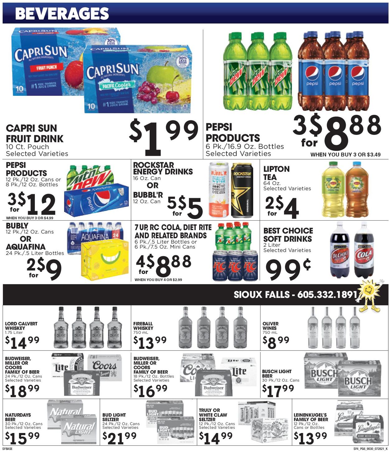 Catalogue Sunshine Foods from 07/28/2021