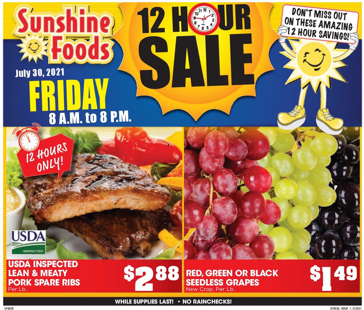 Catalogue Sunshine Foods from 07/28/2021