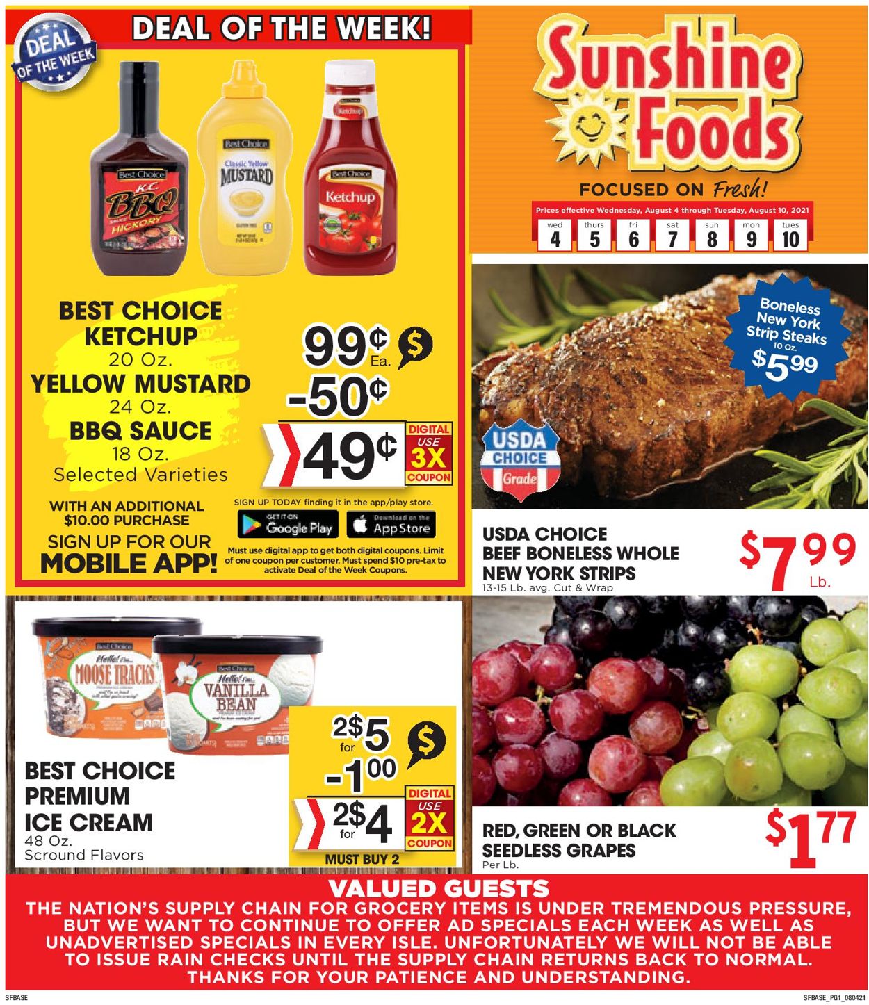 Catalogue Sunshine Foods from 08/04/2021