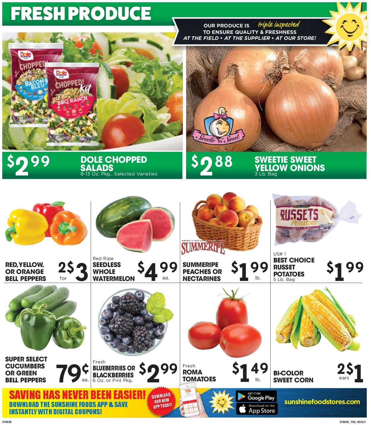 Catalogue Sunshine Foods from 08/25/2021