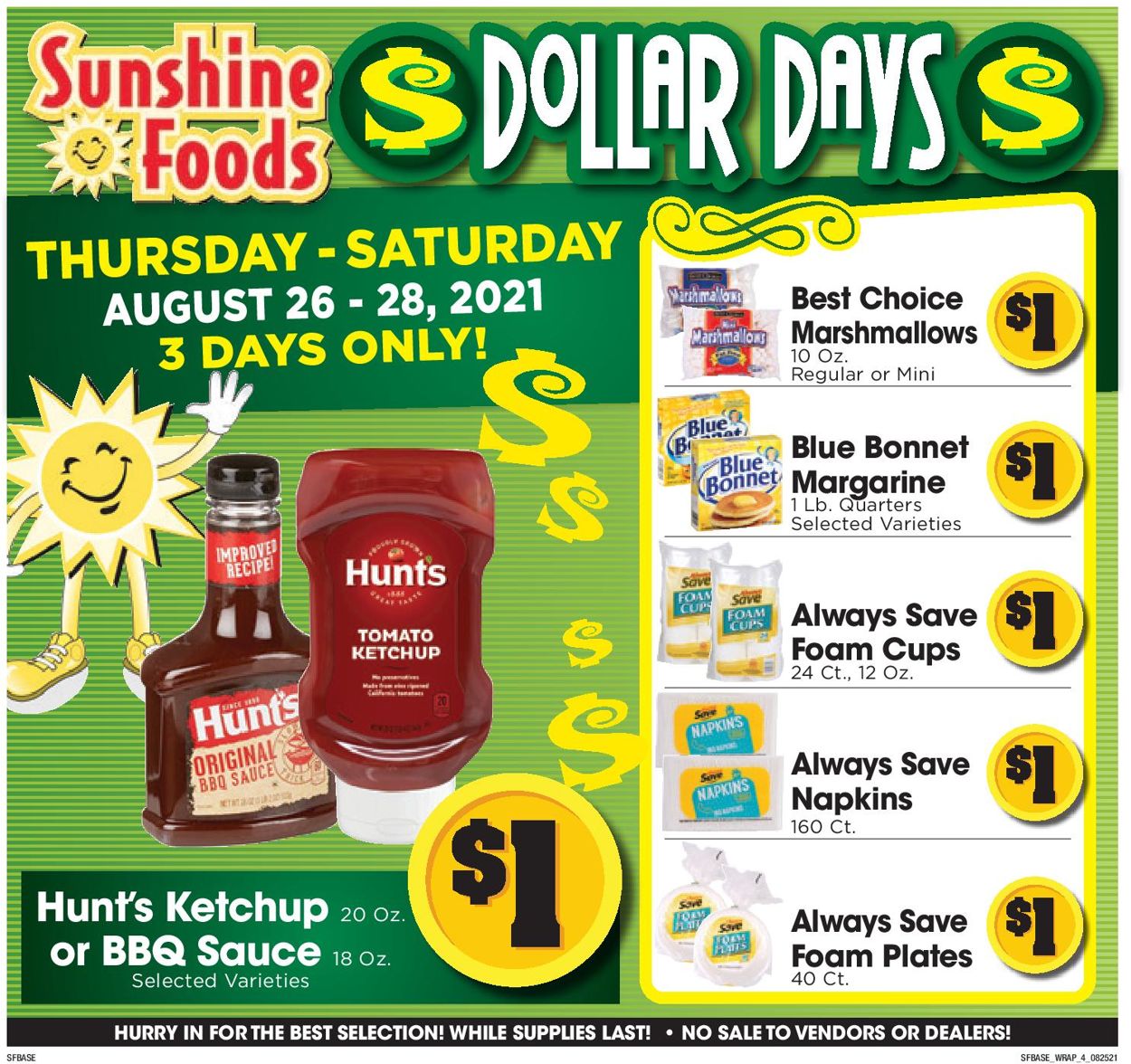 Catalogue Sunshine Foods from 08/25/2021