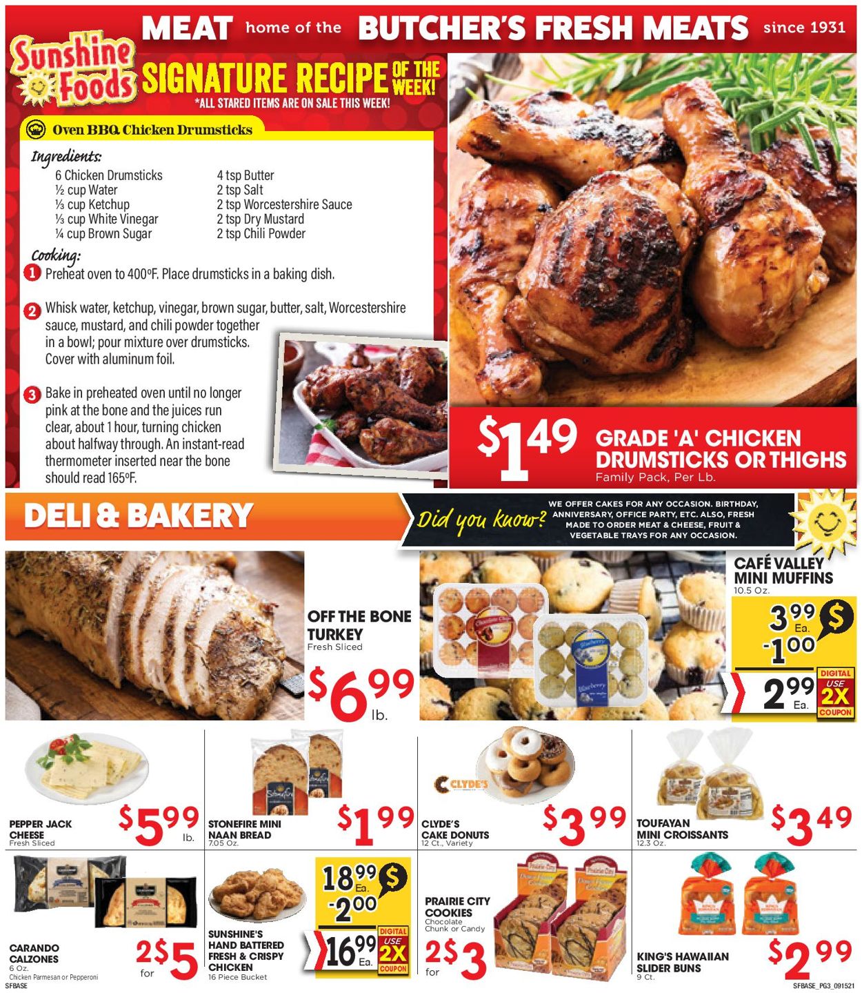 Catalogue Sunshine Foods from 09/15/2021