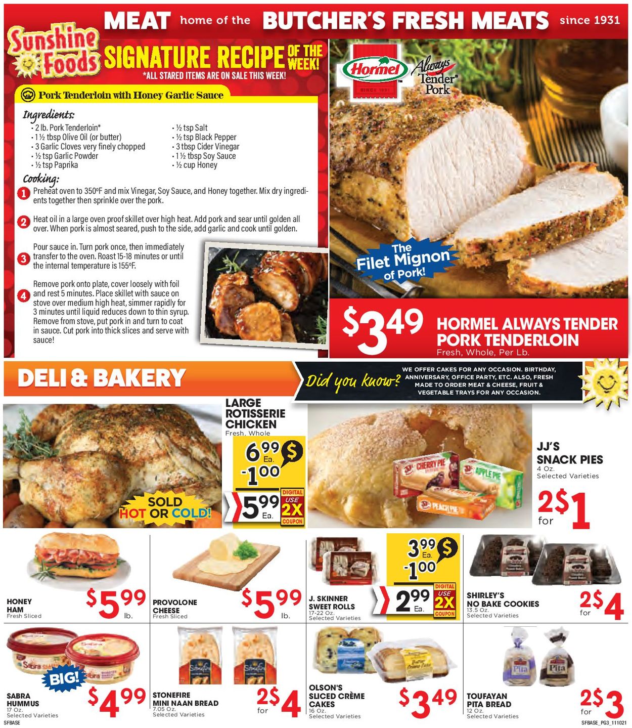 Catalogue Sunshine Foods from 11/10/2021