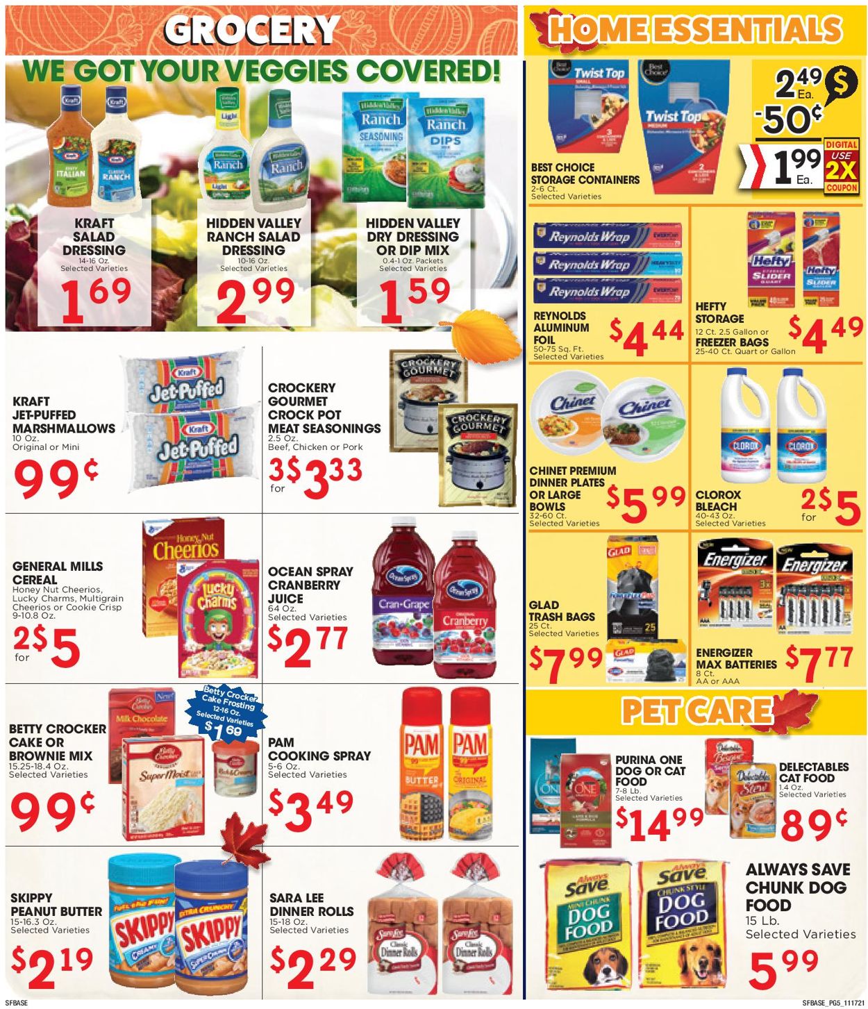 Catalogue Sunshine Foods THANKSGIVING 2021 from 11/17/2021