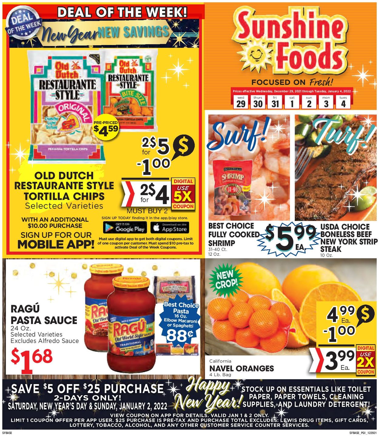 Catalogue Sunshine Foods from 12/29/2021