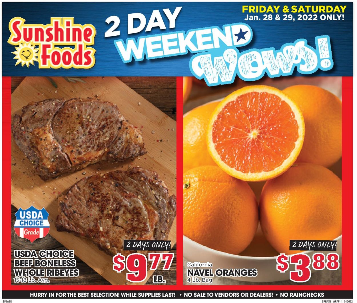 Catalogue Sunshine Foods from 01/26/2022
