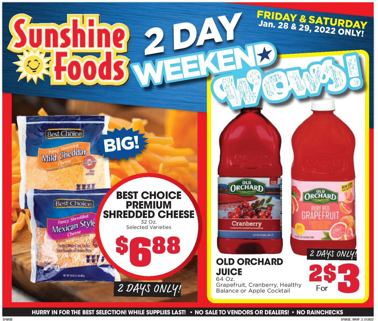 Catalogue Sunshine Foods from 01/26/2022