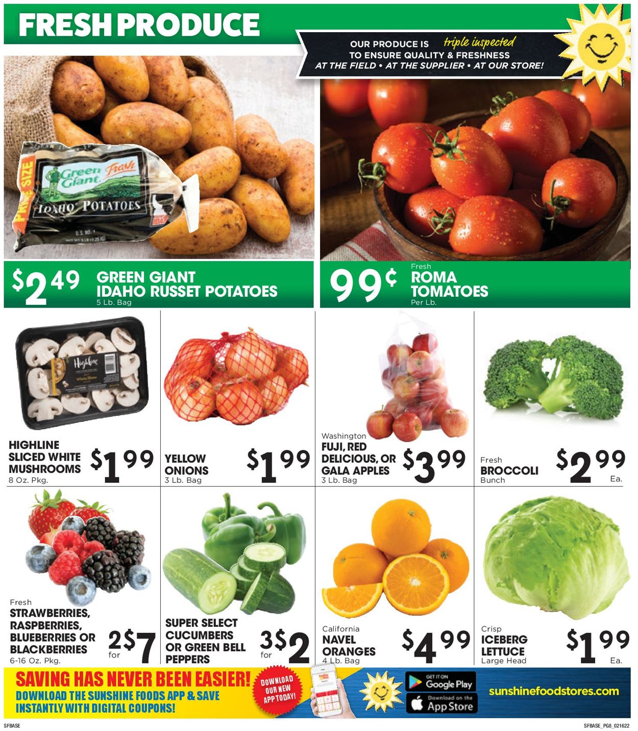 Catalogue Sunshine Foods from 02/16/2022