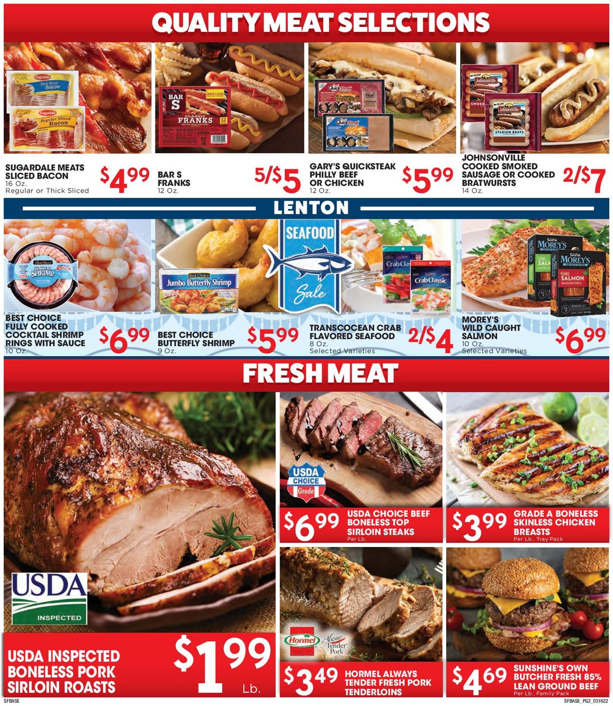 Catalogue Sunshine Foods from 03/16/2022