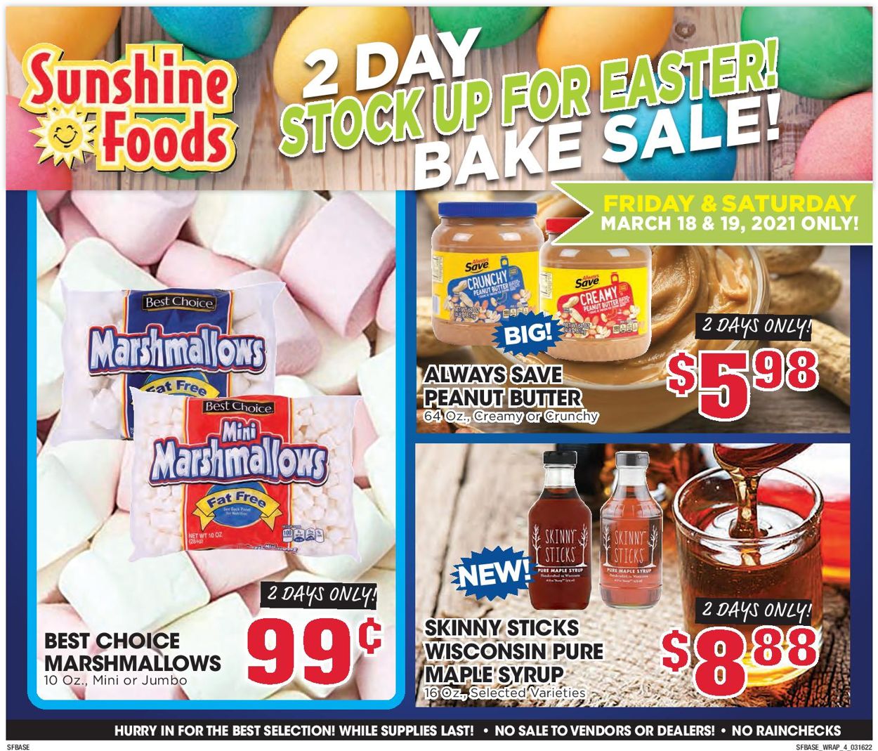 Catalogue Sunshine Foods from 03/16/2022